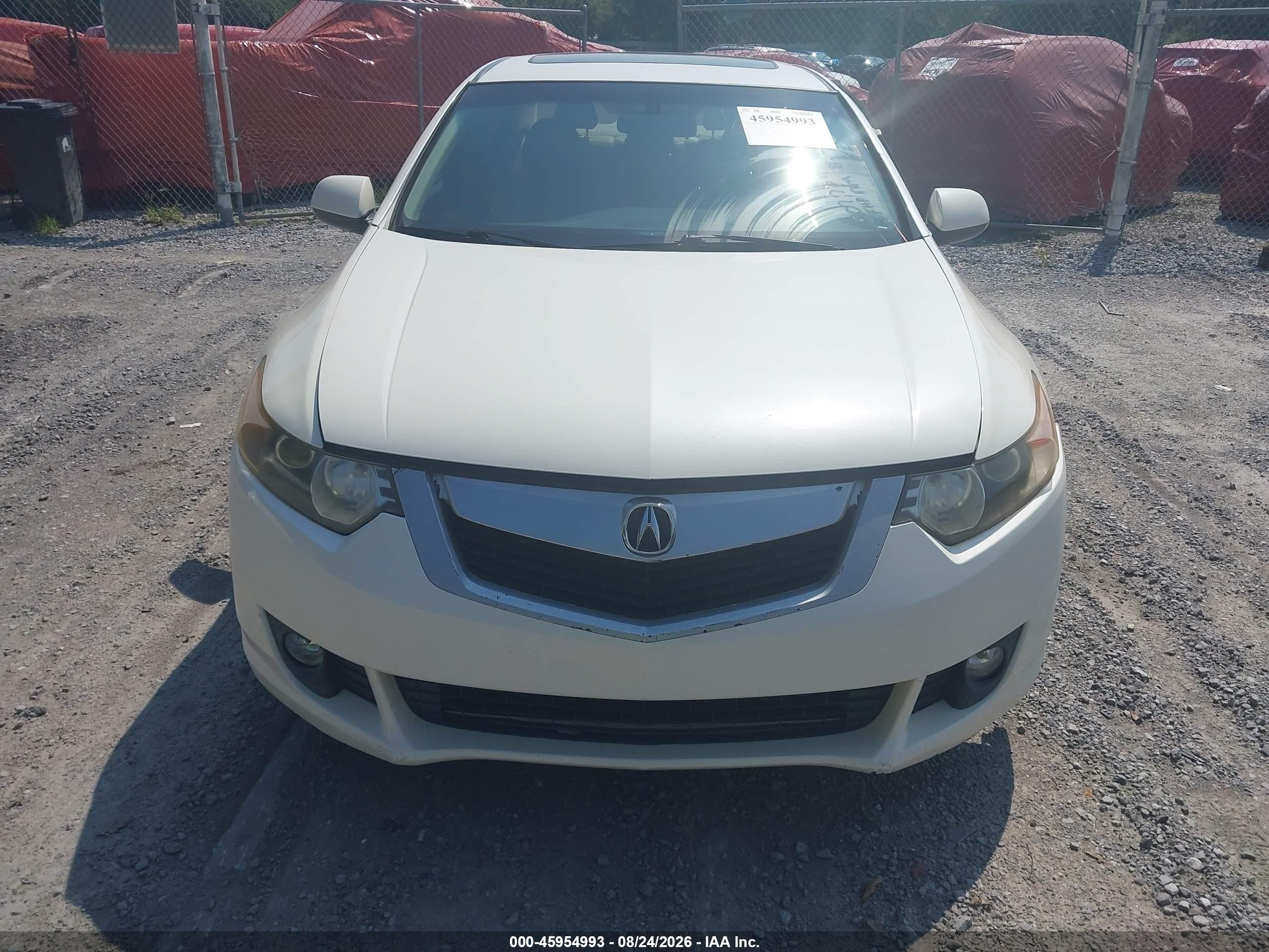 2009 Acura Tsx   White vin: JH4CU266X9C023062