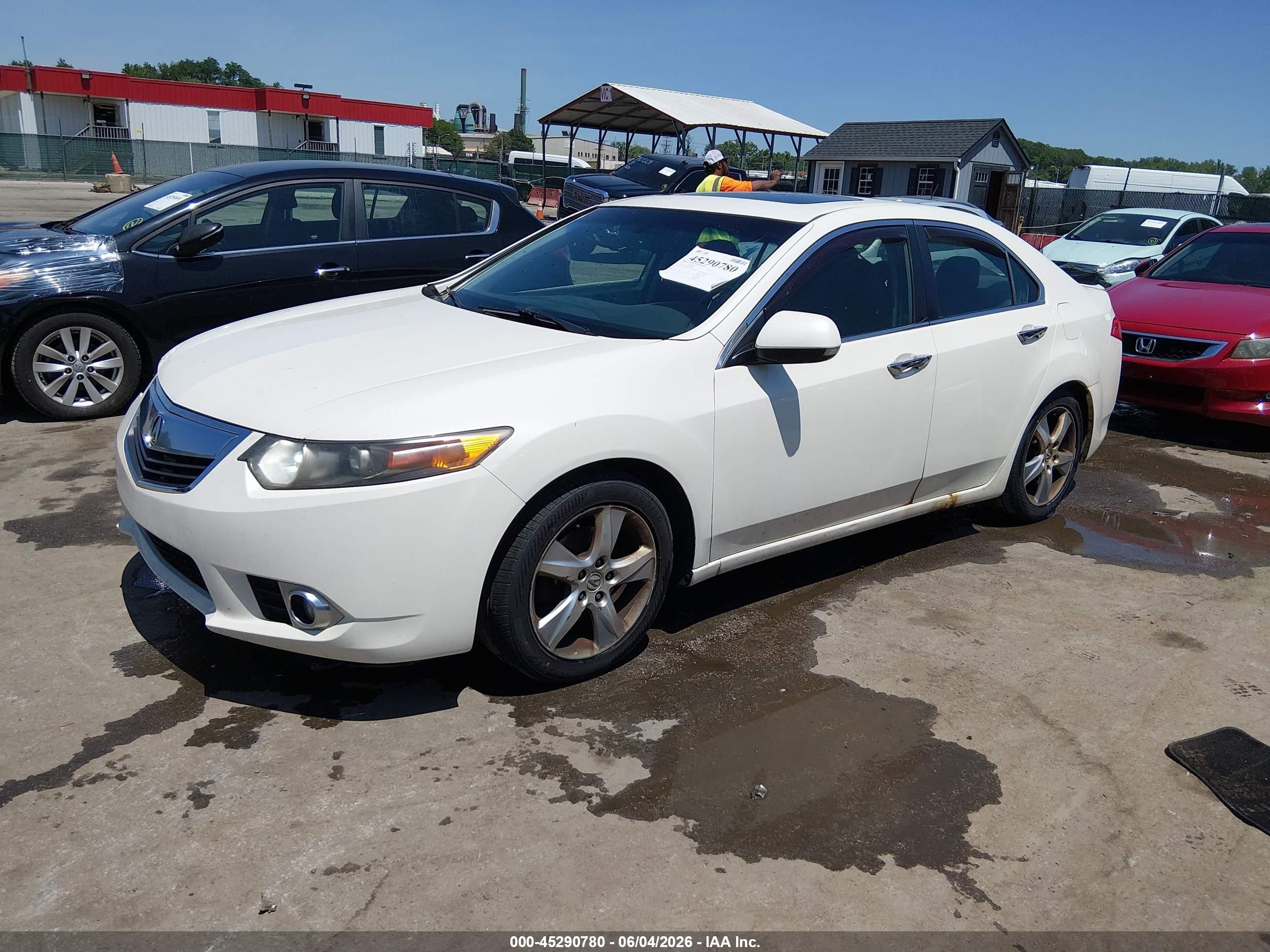 2011 Acura Tsx 2.4 White vin: JH4CU2E66BC008789