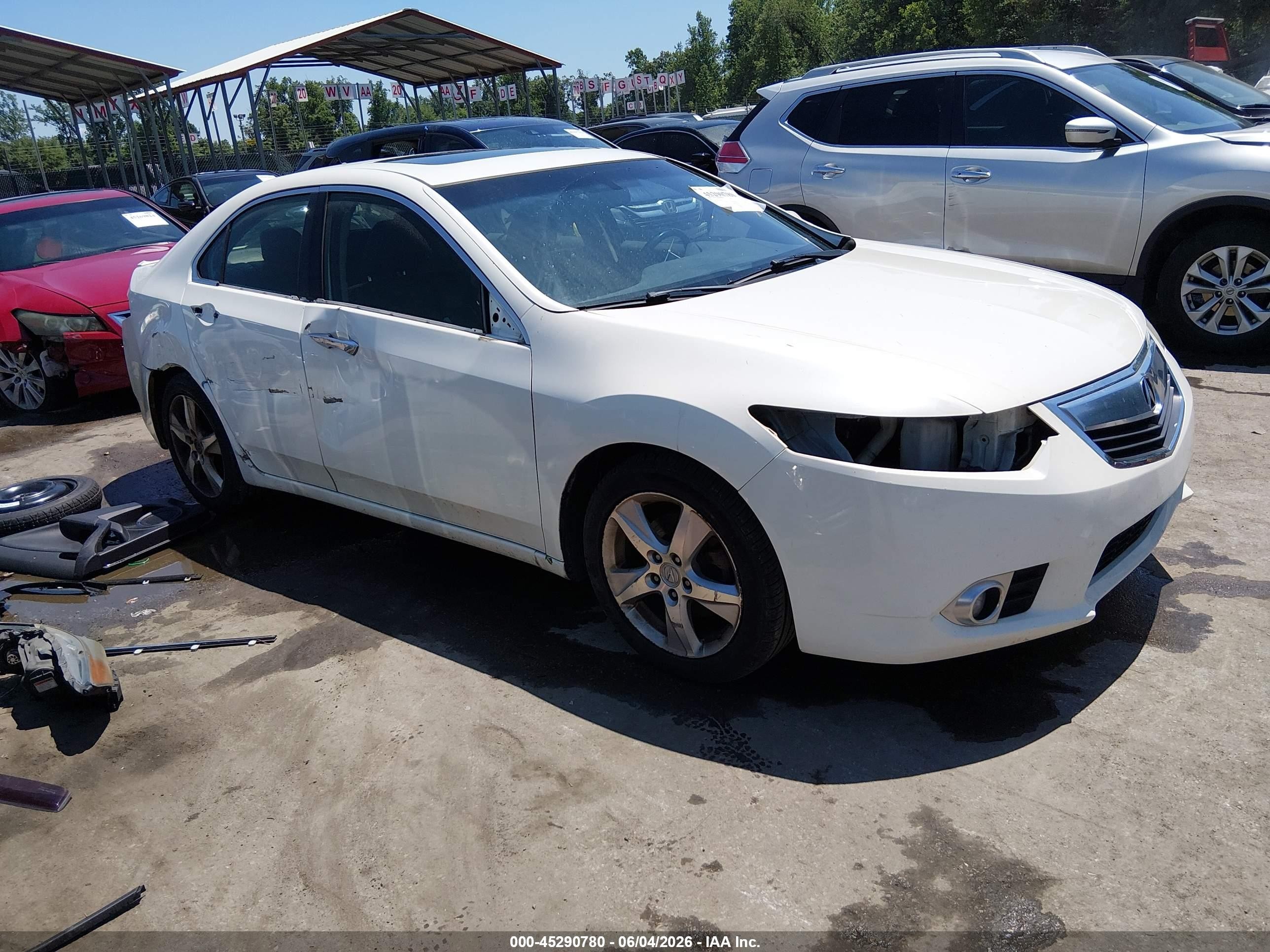 2011 Acura Tsx 2.4 White vin: JH4CU2E66BC008789