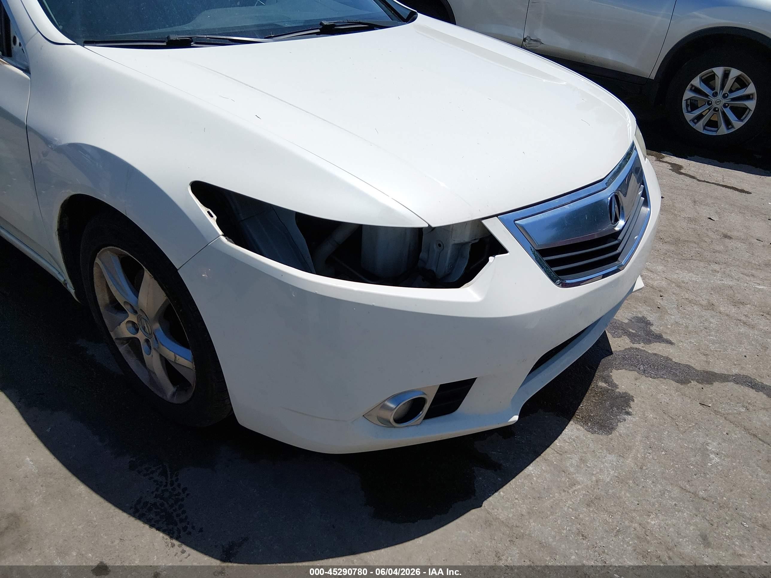 2011 Acura Tsx 2.4 White vin: JH4CU2E66BC008789