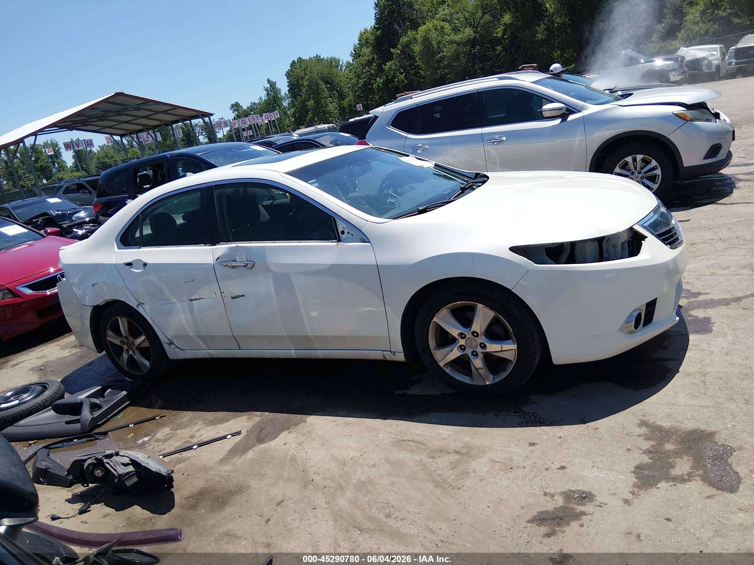 2011 Acura Tsx 2.4 White vin: JH4CU2E66BC008789
