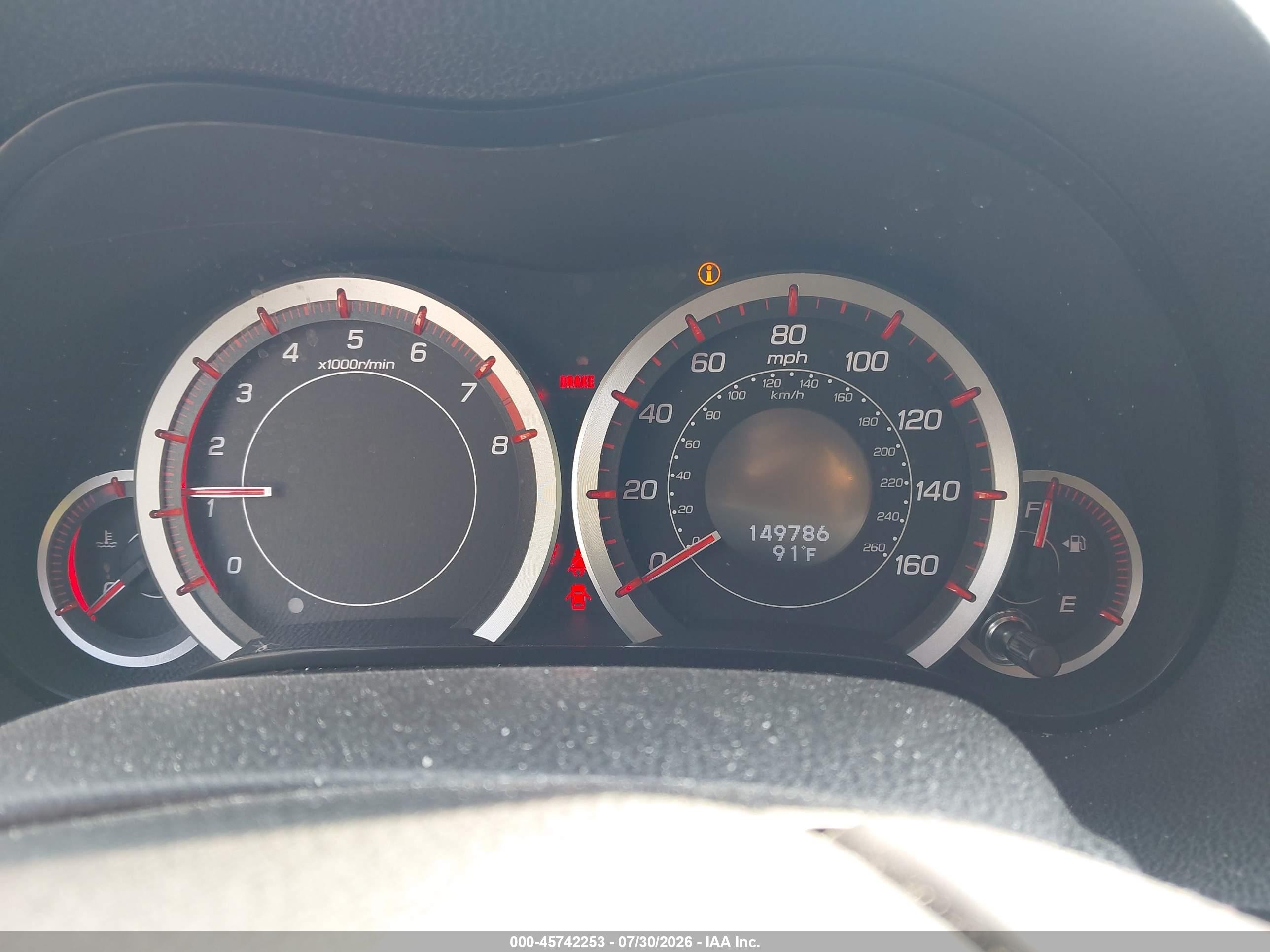 2012 Acura Tsx 2.4 Black vin: JH4CU2E86CC023165