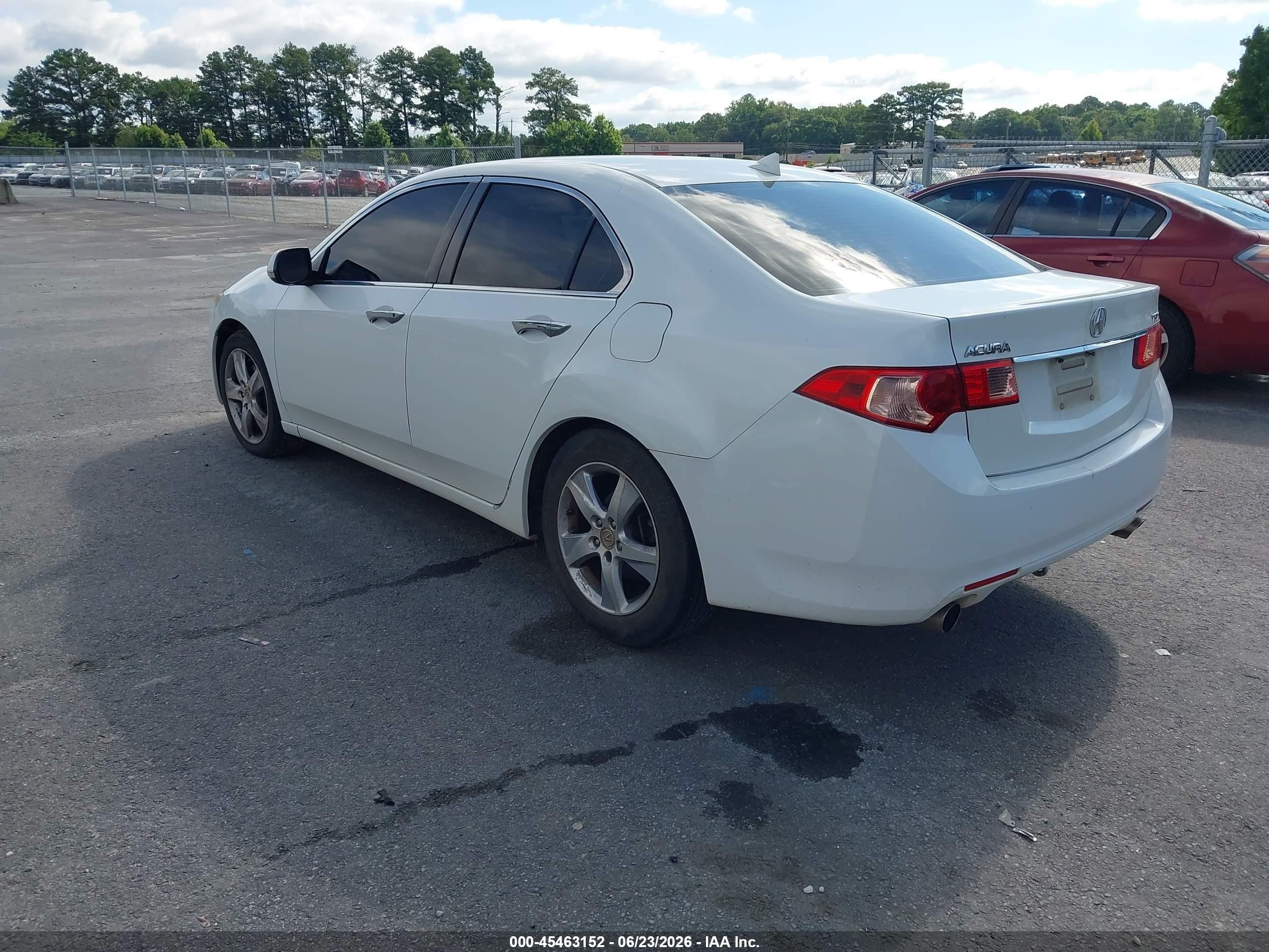 2012 Acura Tsx 2.4 White vin: JH4CU2F41CC013526