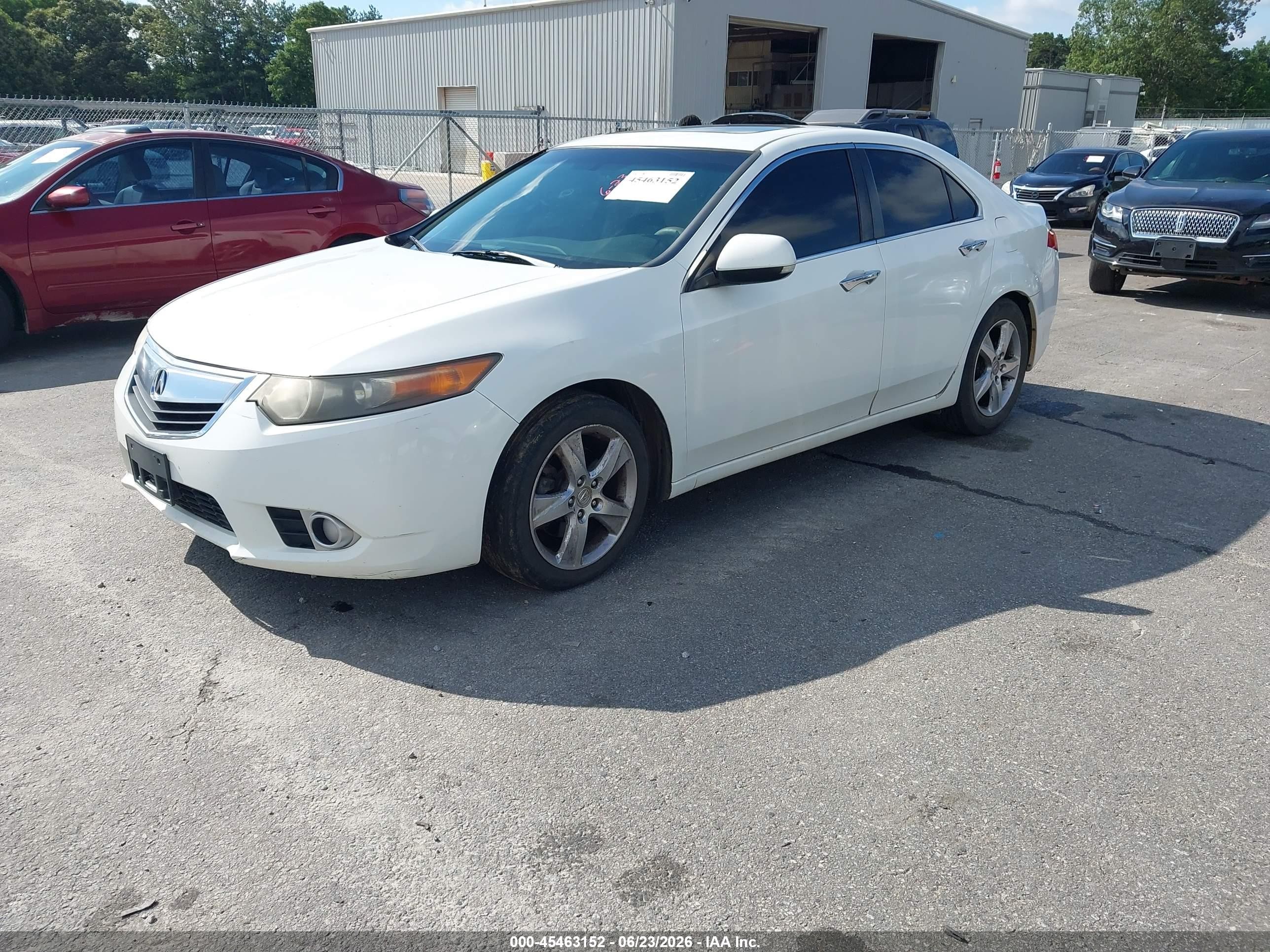 2012 Acura Tsx 2.4 White vin: JH4CU2F41CC013526