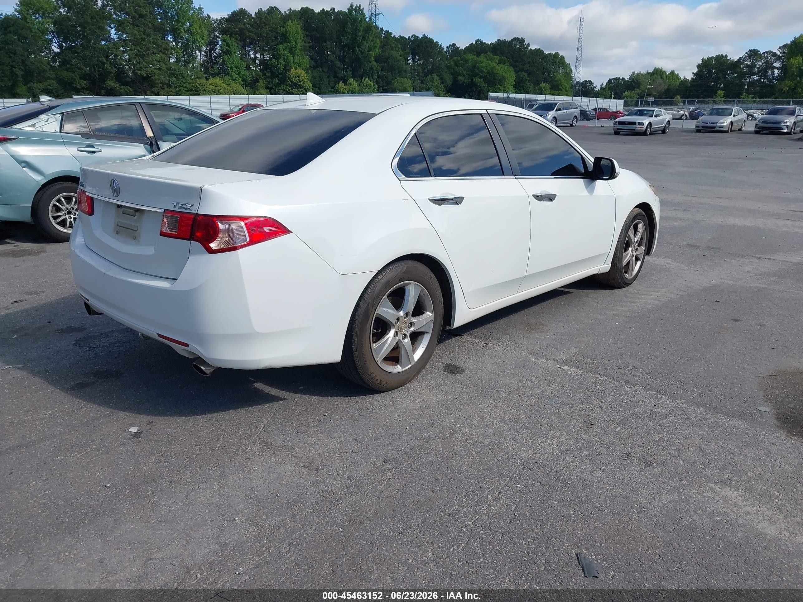 2012 Acura Tsx 2.4 White vin: JH4CU2F41CC013526