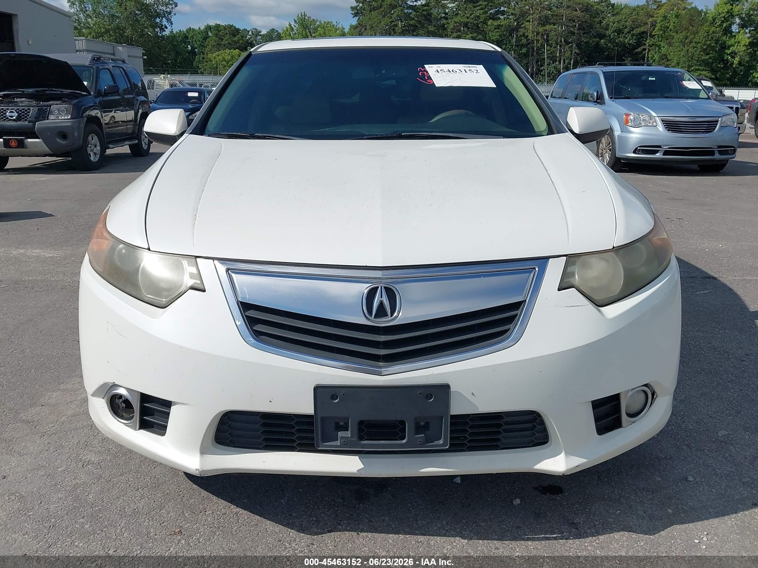 2012 Acura Tsx 2.4 White vin: JH4CU2F41CC013526