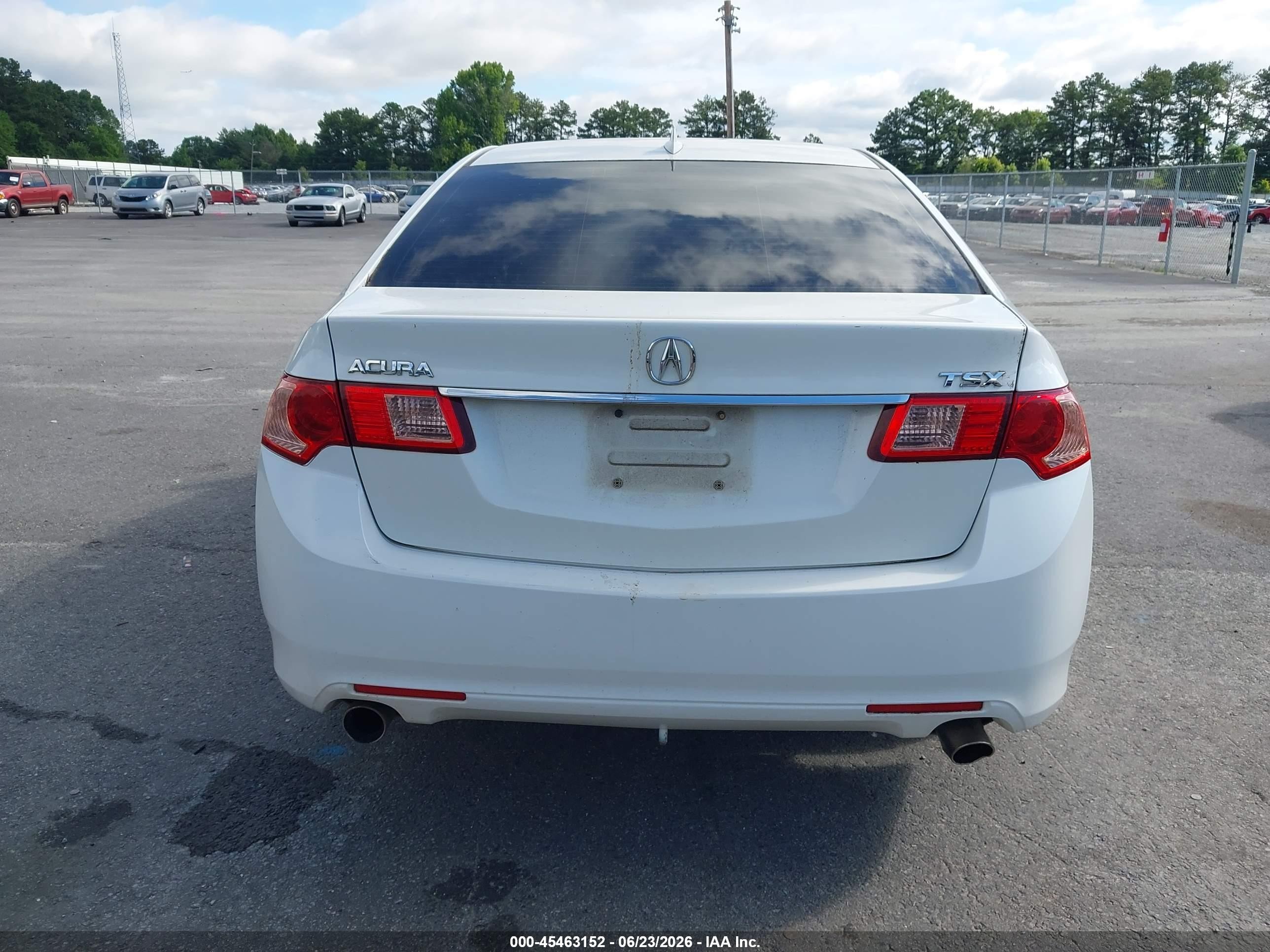 2012 Acura Tsx 2.4 White vin: JH4CU2F41CC013526