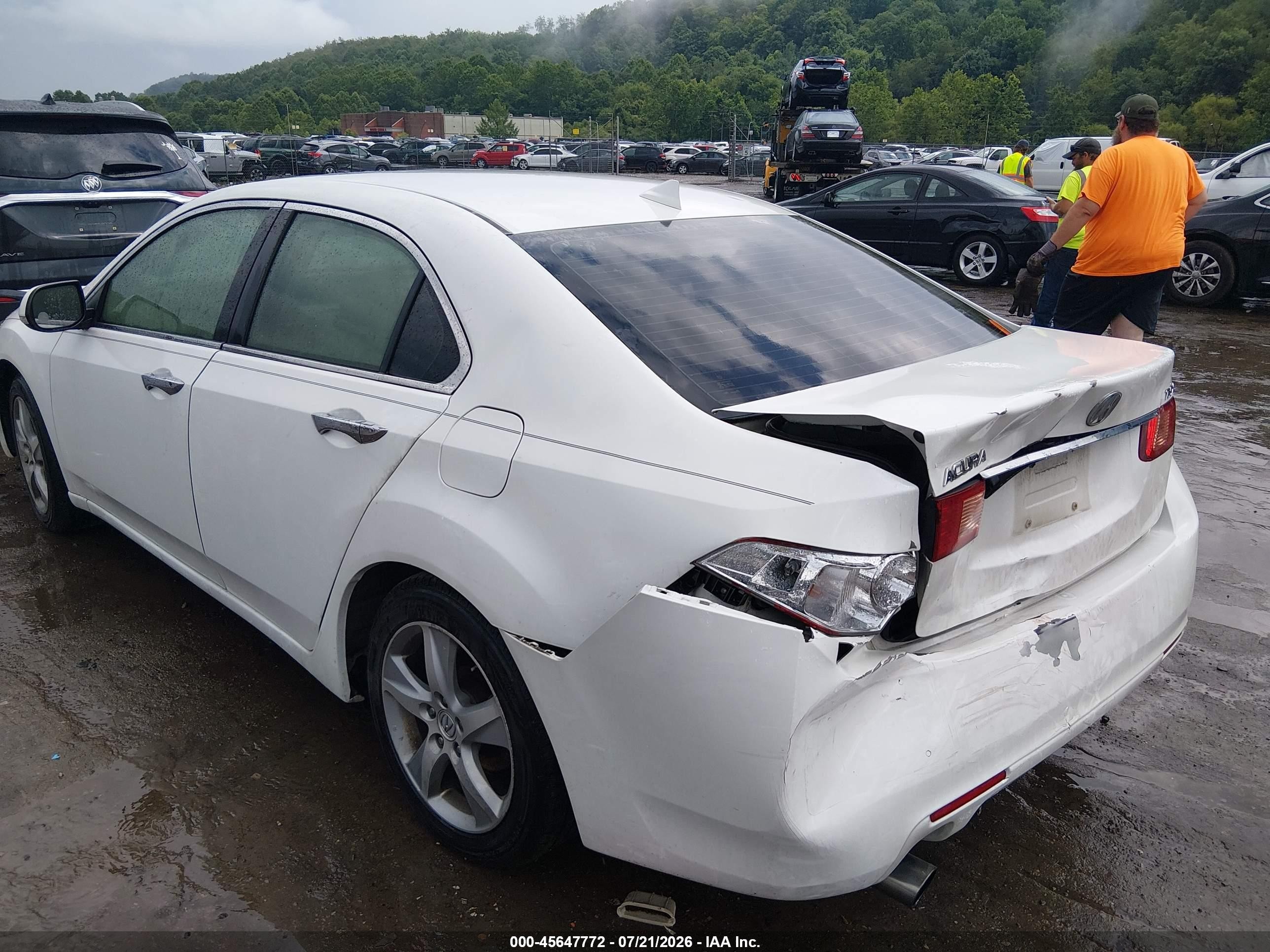 2012 Acura Tsx 2.4 White vin: JH4CU2F41CC023134