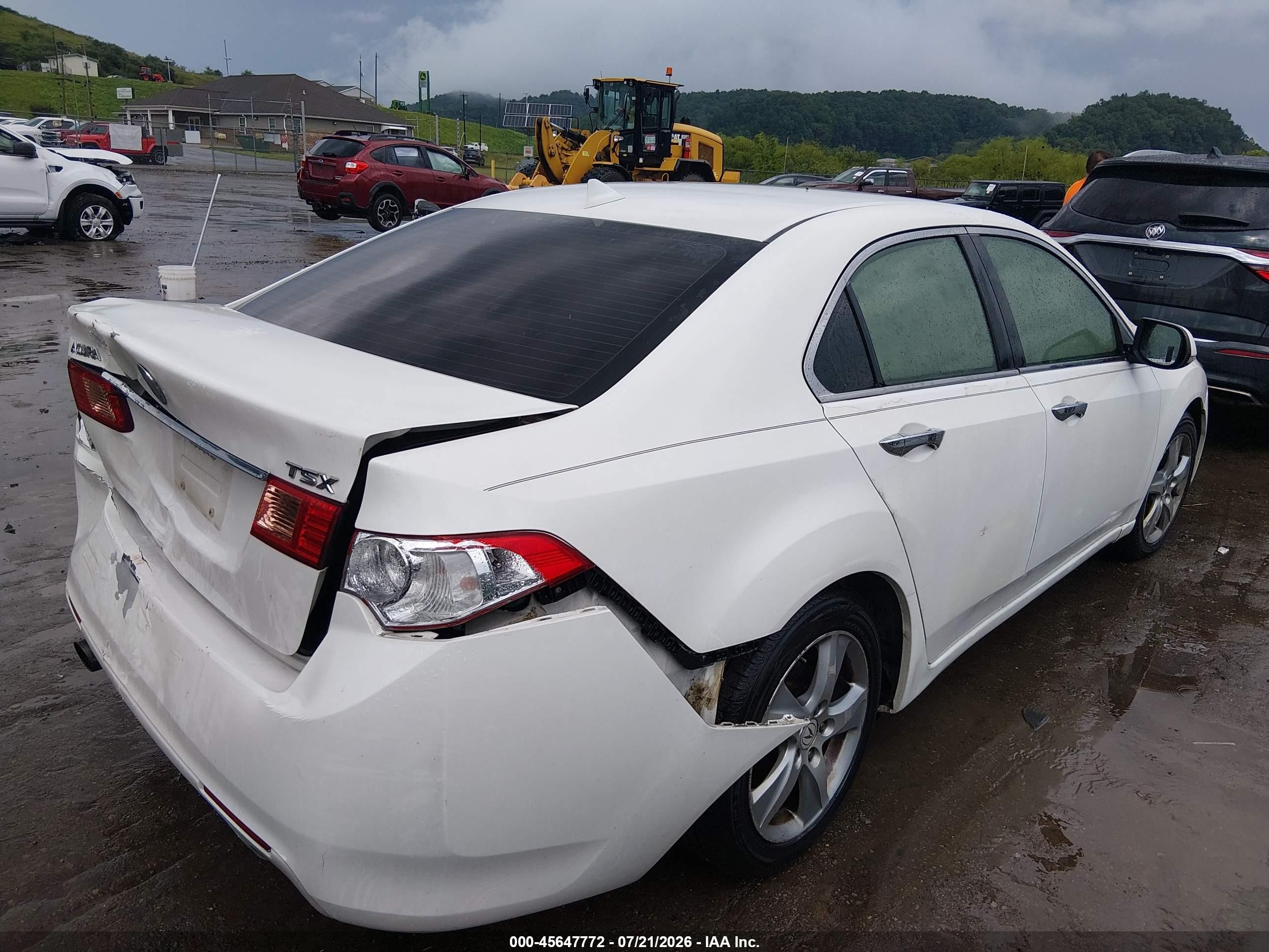 2012 Acura Tsx 2.4 White vin: JH4CU2F41CC023134