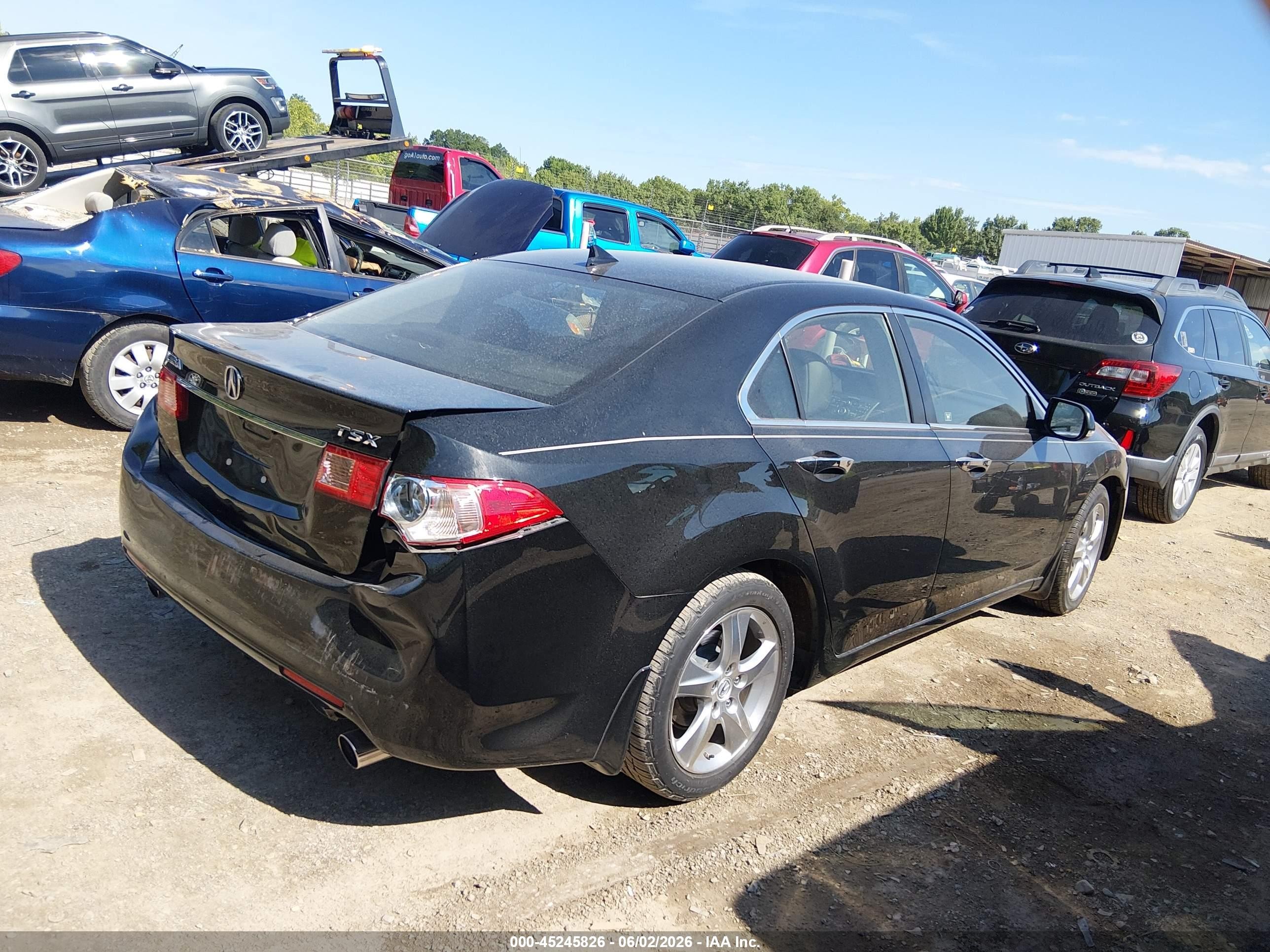2012 Acura Tsx 2.4 Black vin: JH4CU2F41CC023554