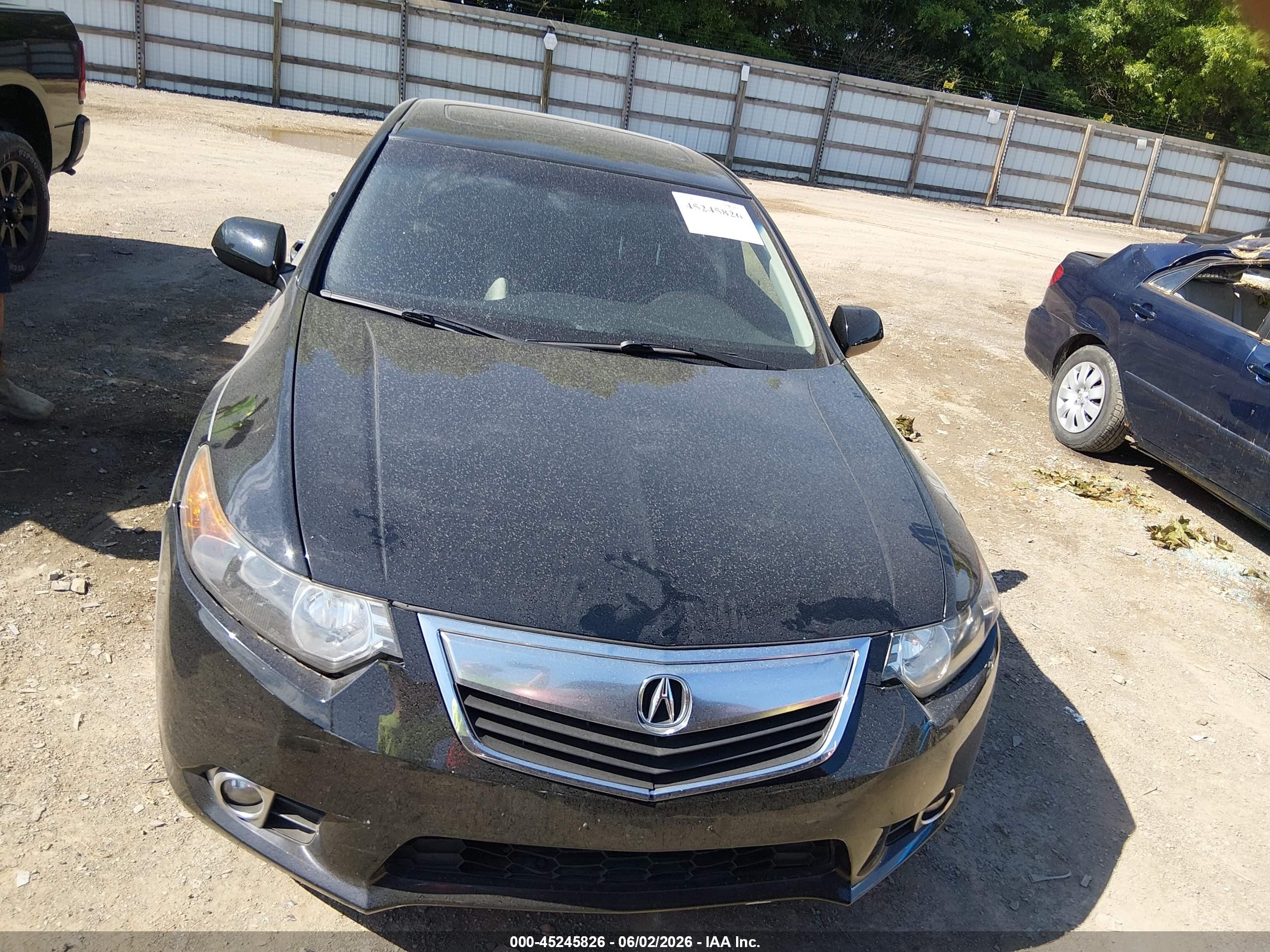 2012 Acura Tsx 2.4 Black vin: JH4CU2F41CC023554