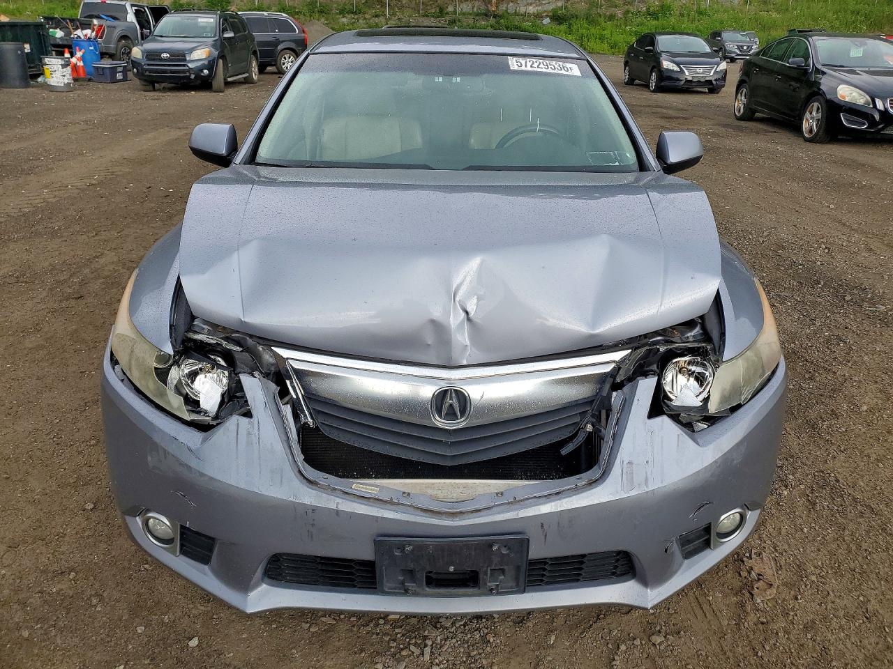 2012 Acura Tsx Silver vin: JH4CU2F42CC013423