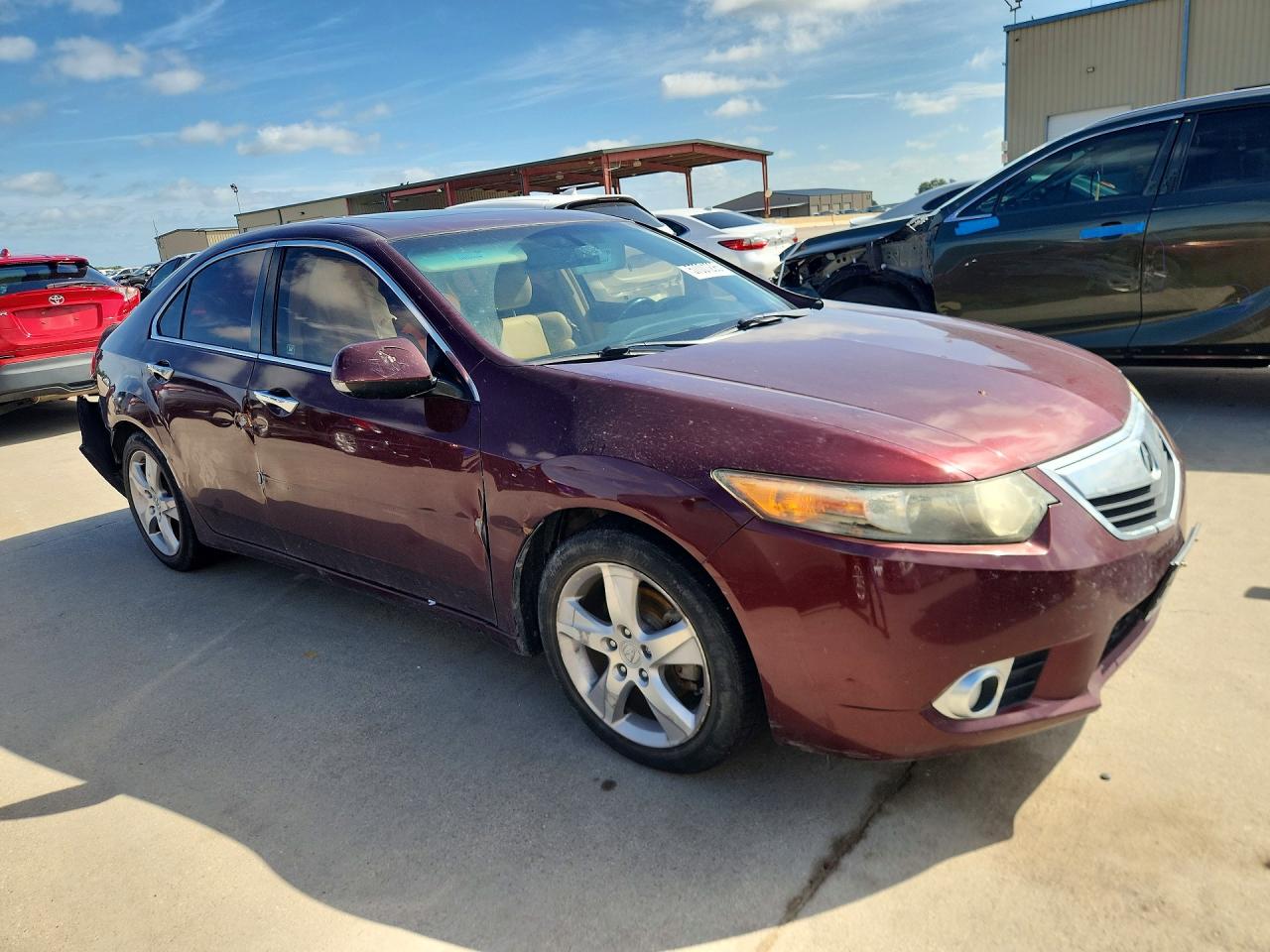 2012 Acura Tsx Burgundy vin: JH4CU2F43CC030196
