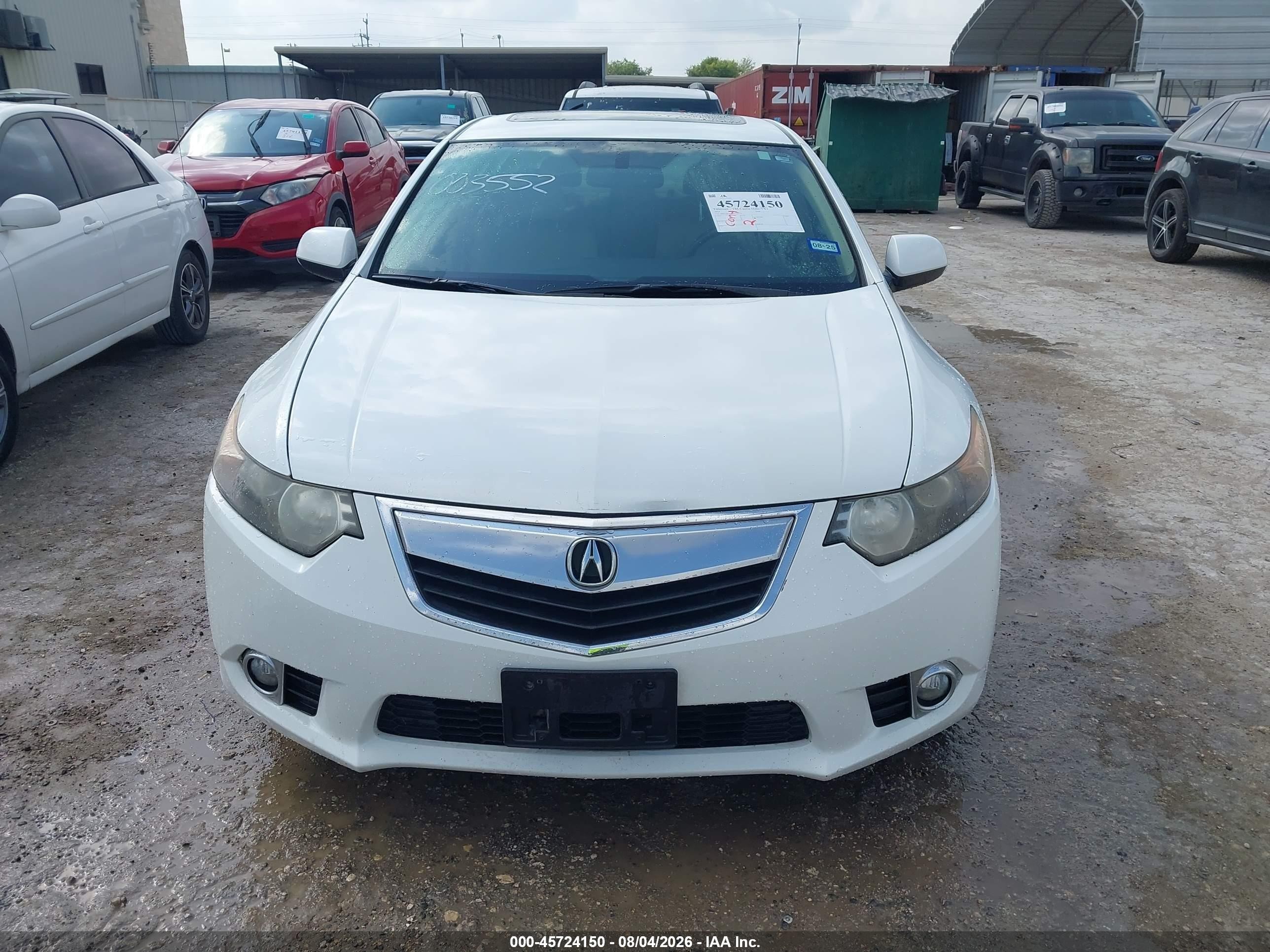 2014 Acura Tsx 2.4 White vin: JH4CU2F43EC003552