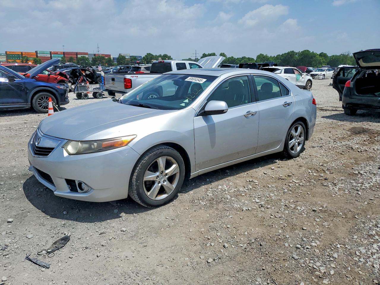 2012 Acura Tsx Silver vin: JH4CU2F44CC011222