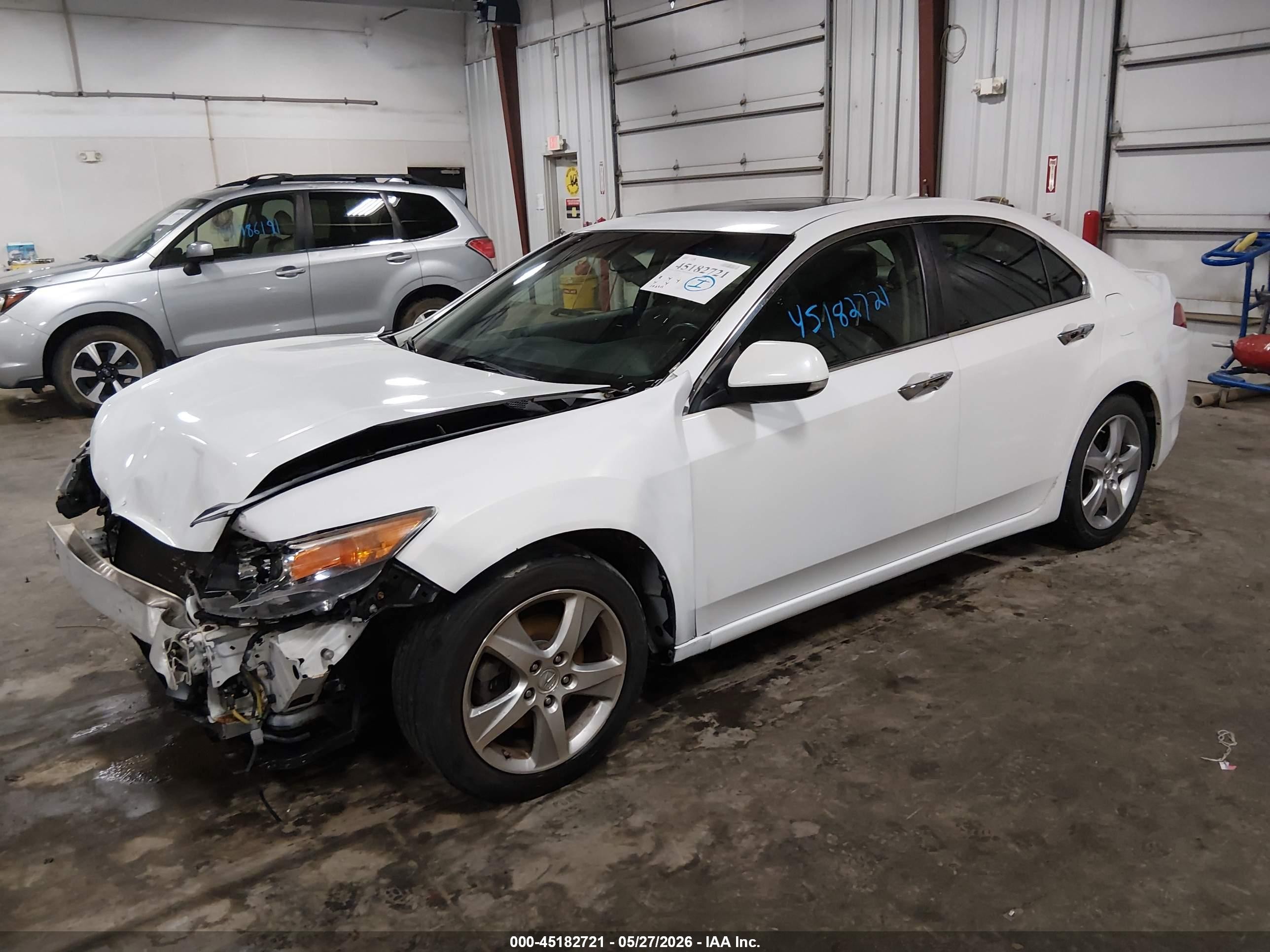 2012 Acura Tsx 2.4 White vin: JH4CU2F44CC012936