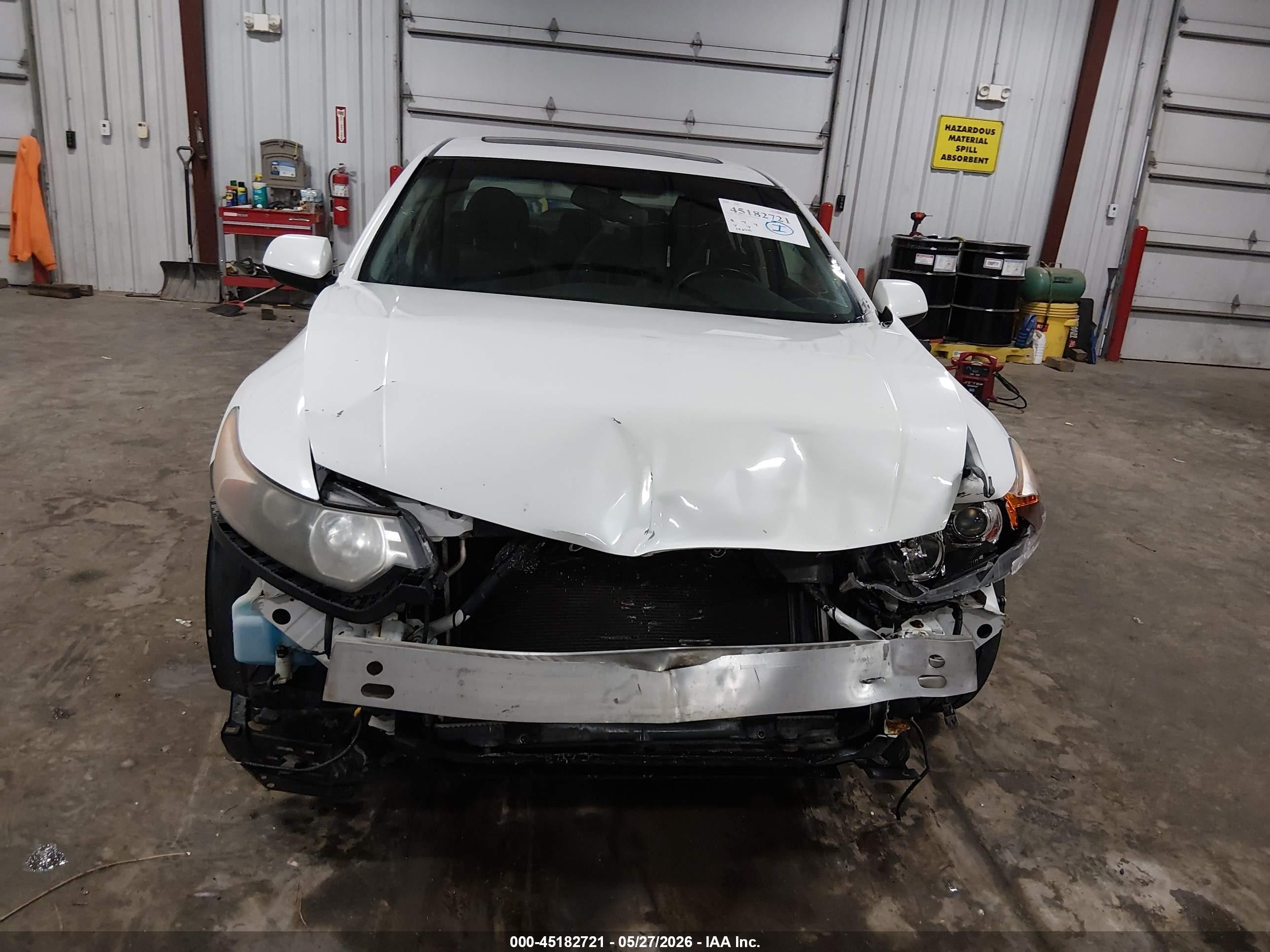 2012 Acura Tsx 2.4 White vin: JH4CU2F44CC012936