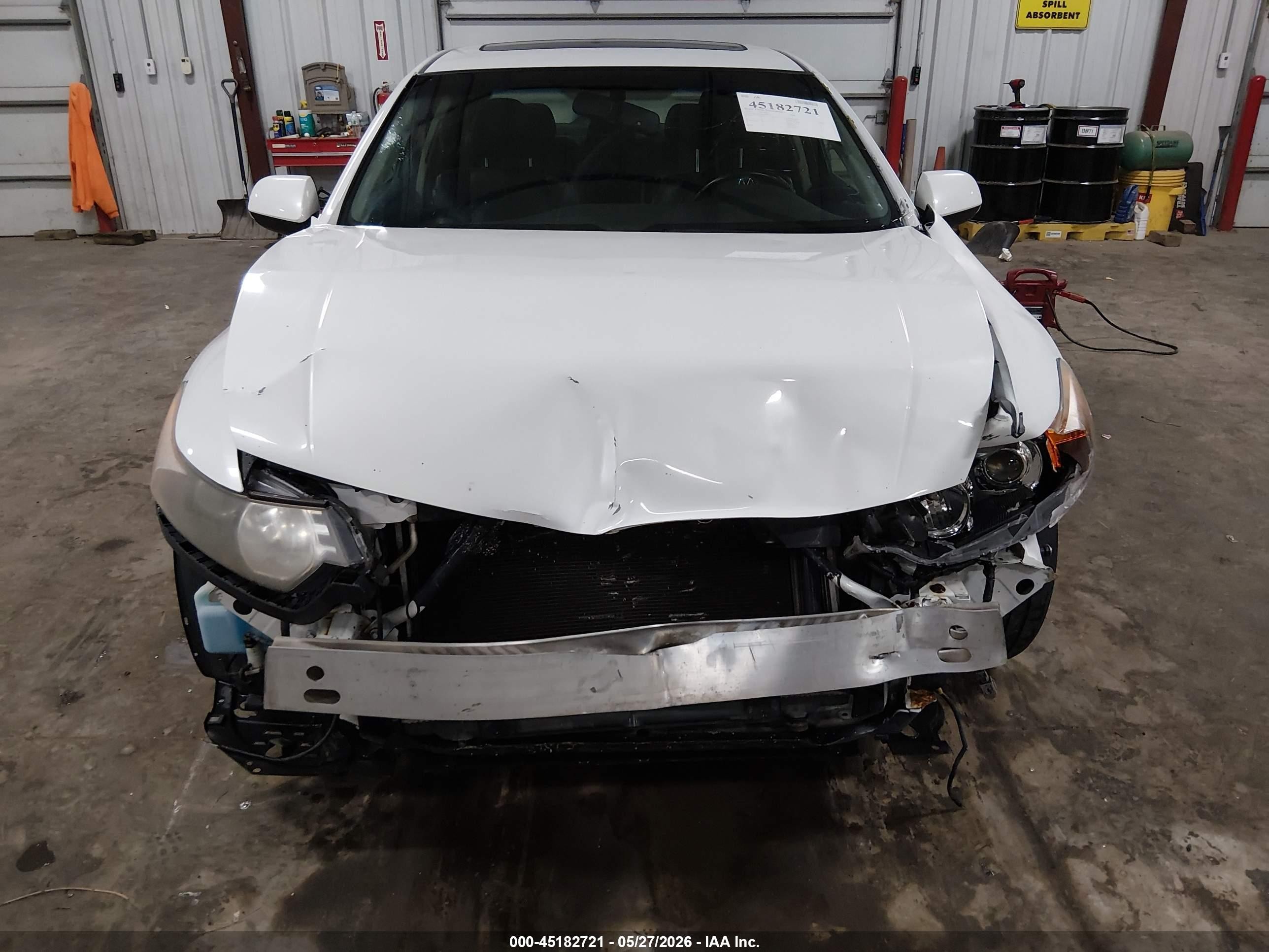2012 Acura Tsx 2.4 White vin: JH4CU2F44CC012936