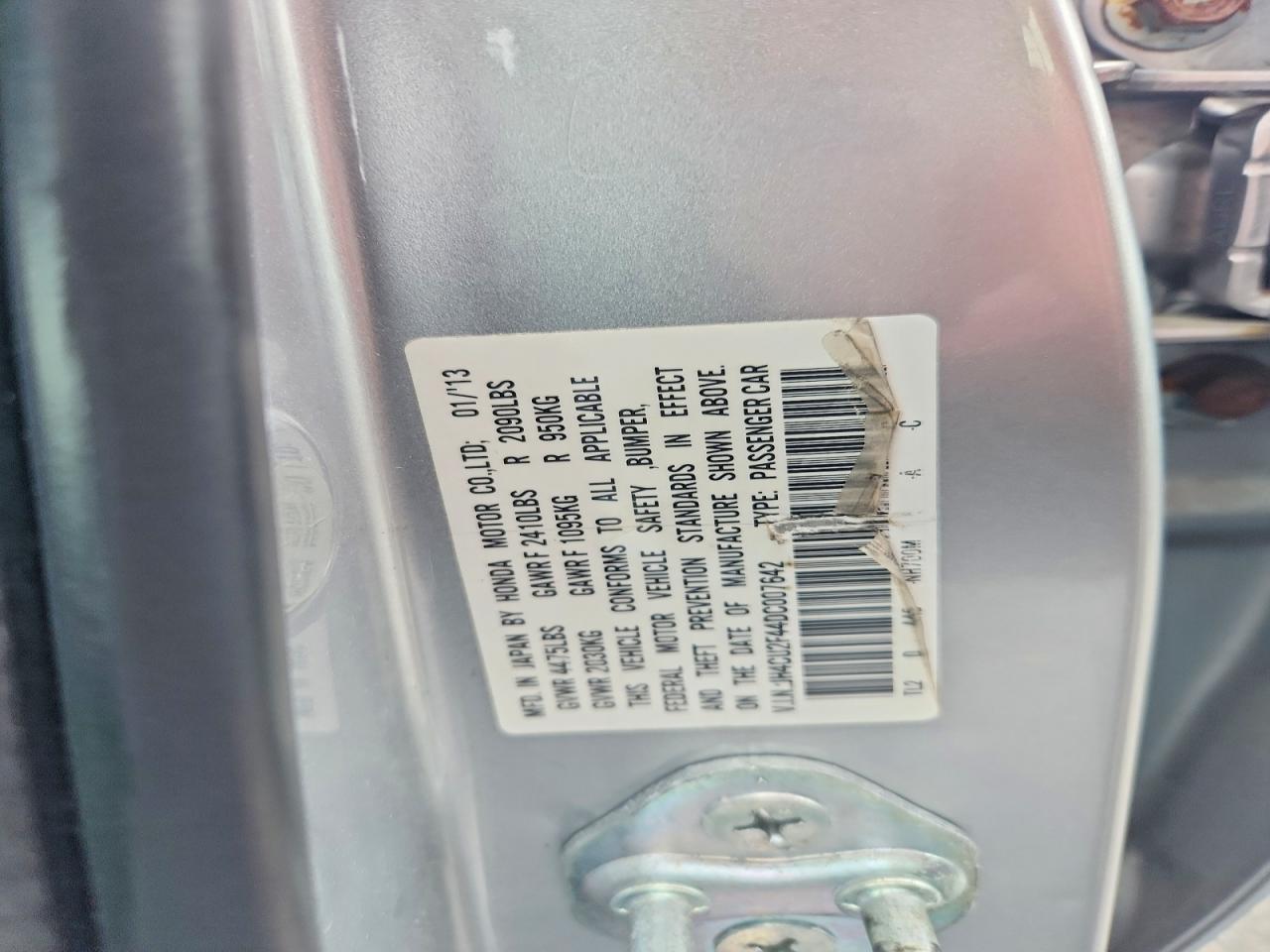 2013 Acura Tsx Gray vin: JH4CU2F44DC007642