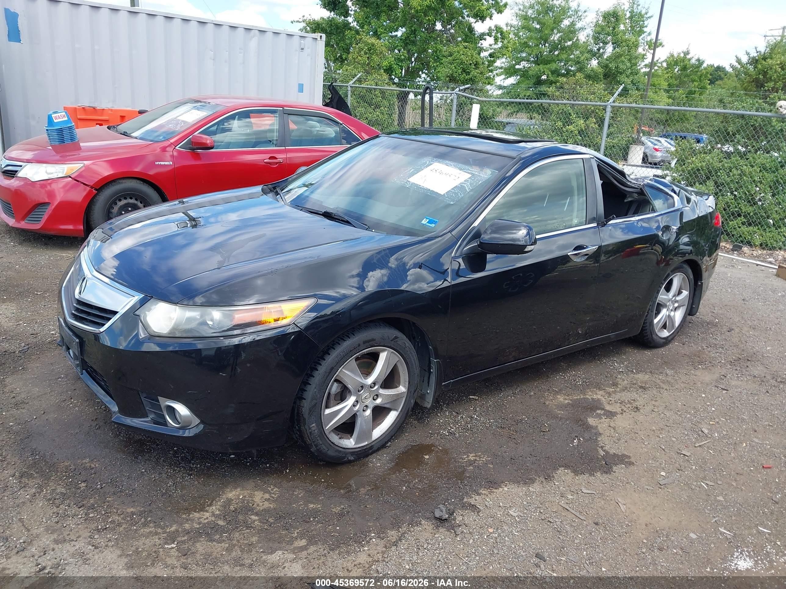 2013 Acura Tsx 2.4 Black vin: JH4CU2F44DC009004