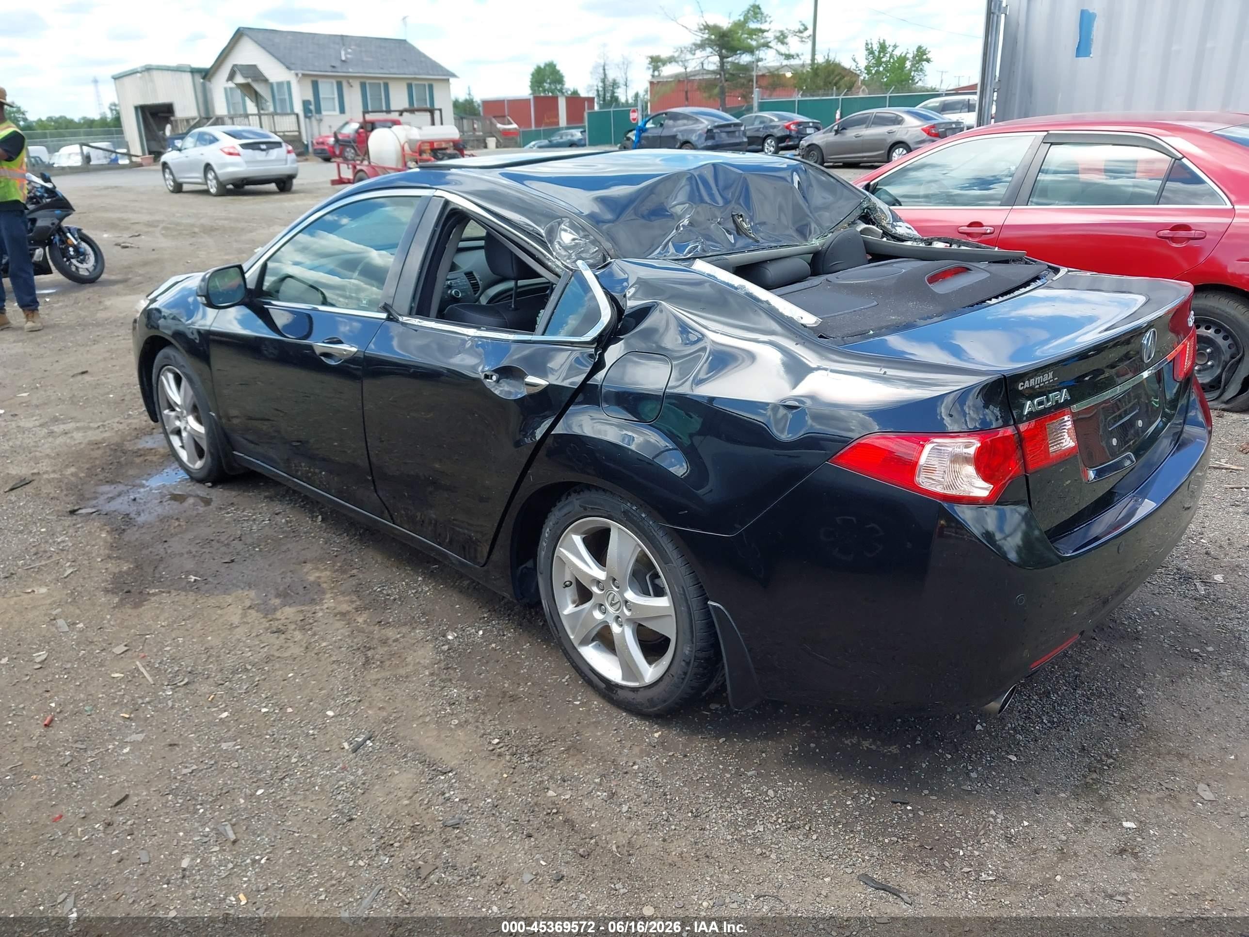 2013 Acura Tsx 2.4 Black vin: JH4CU2F44DC009004