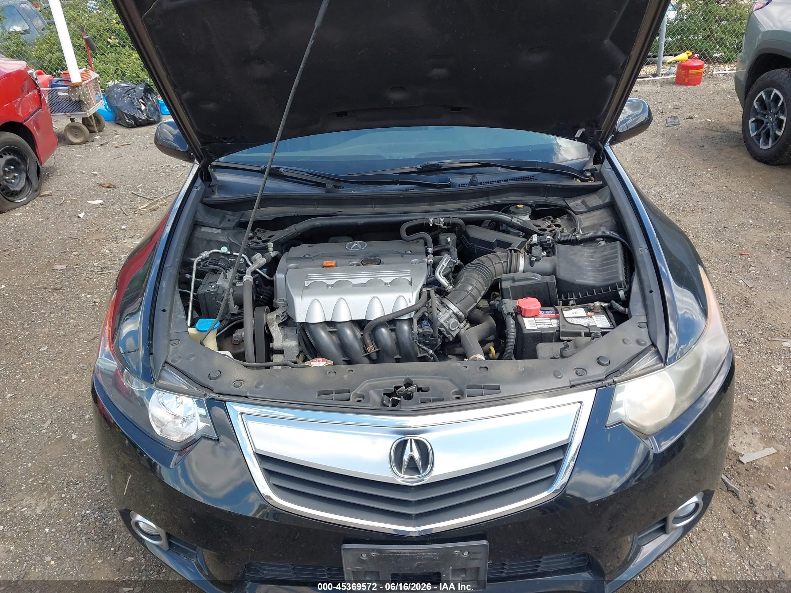 2013 Acura Tsx 2.4 Black vin: JH4CU2F44DC009004