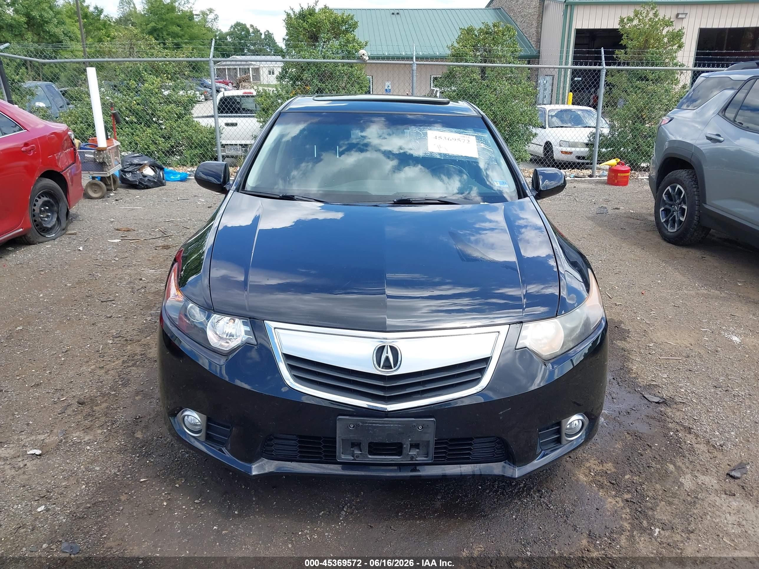 2013 Acura Tsx 2.4 Black vin: JH4CU2F44DC009004