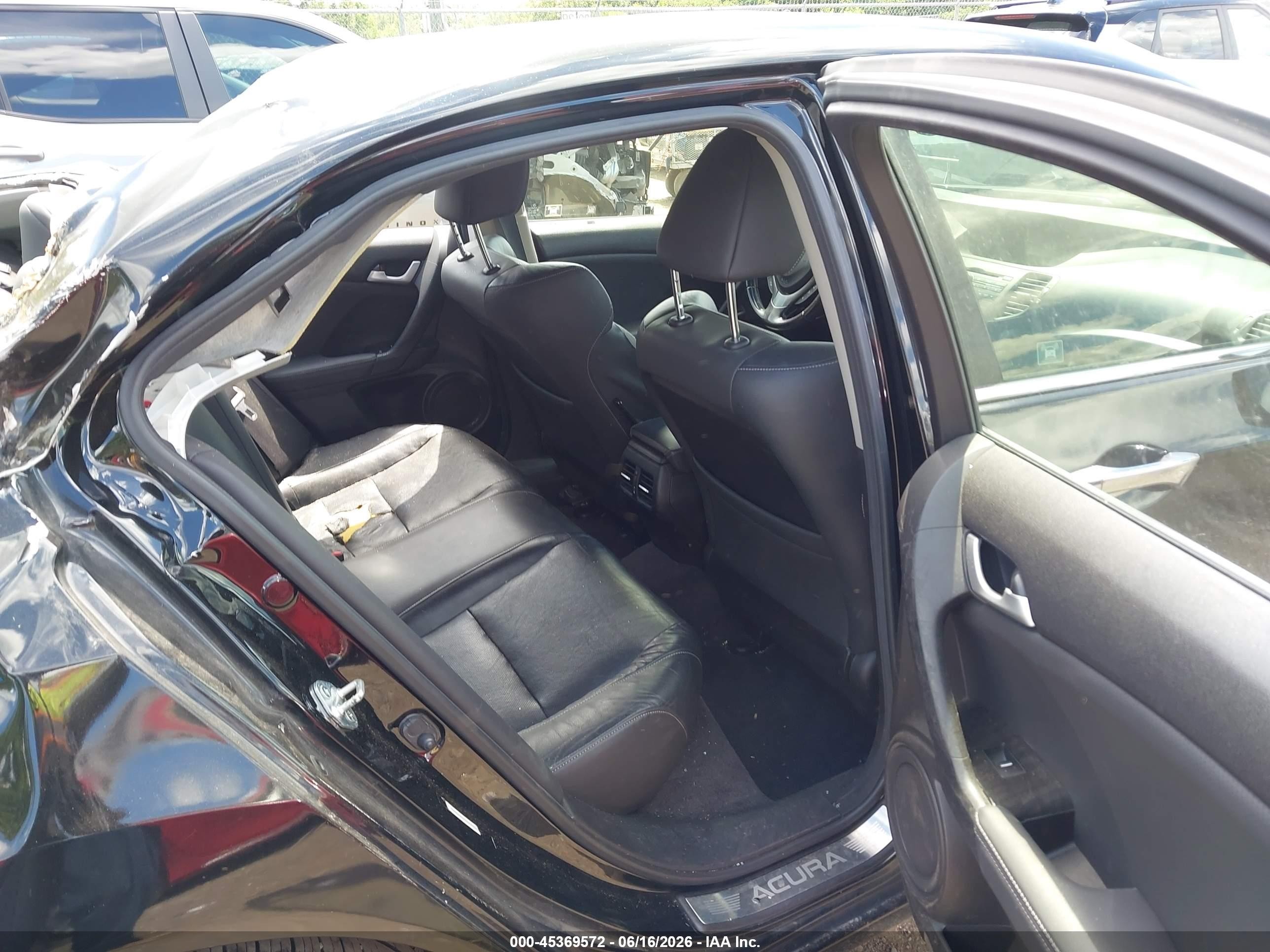 2013 Acura Tsx 2.4 Black vin: JH4CU2F44DC009004