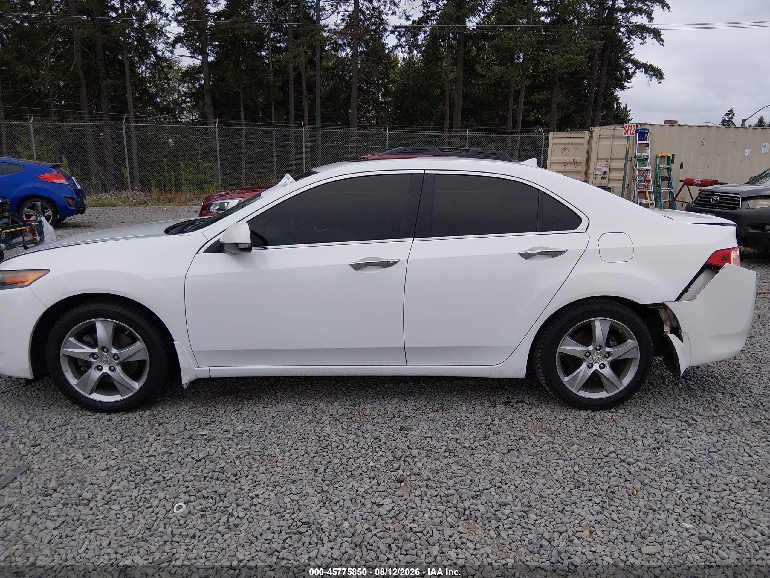 2013 Acura Tsx 2.4 White vin: JH4CU2F44DC009732