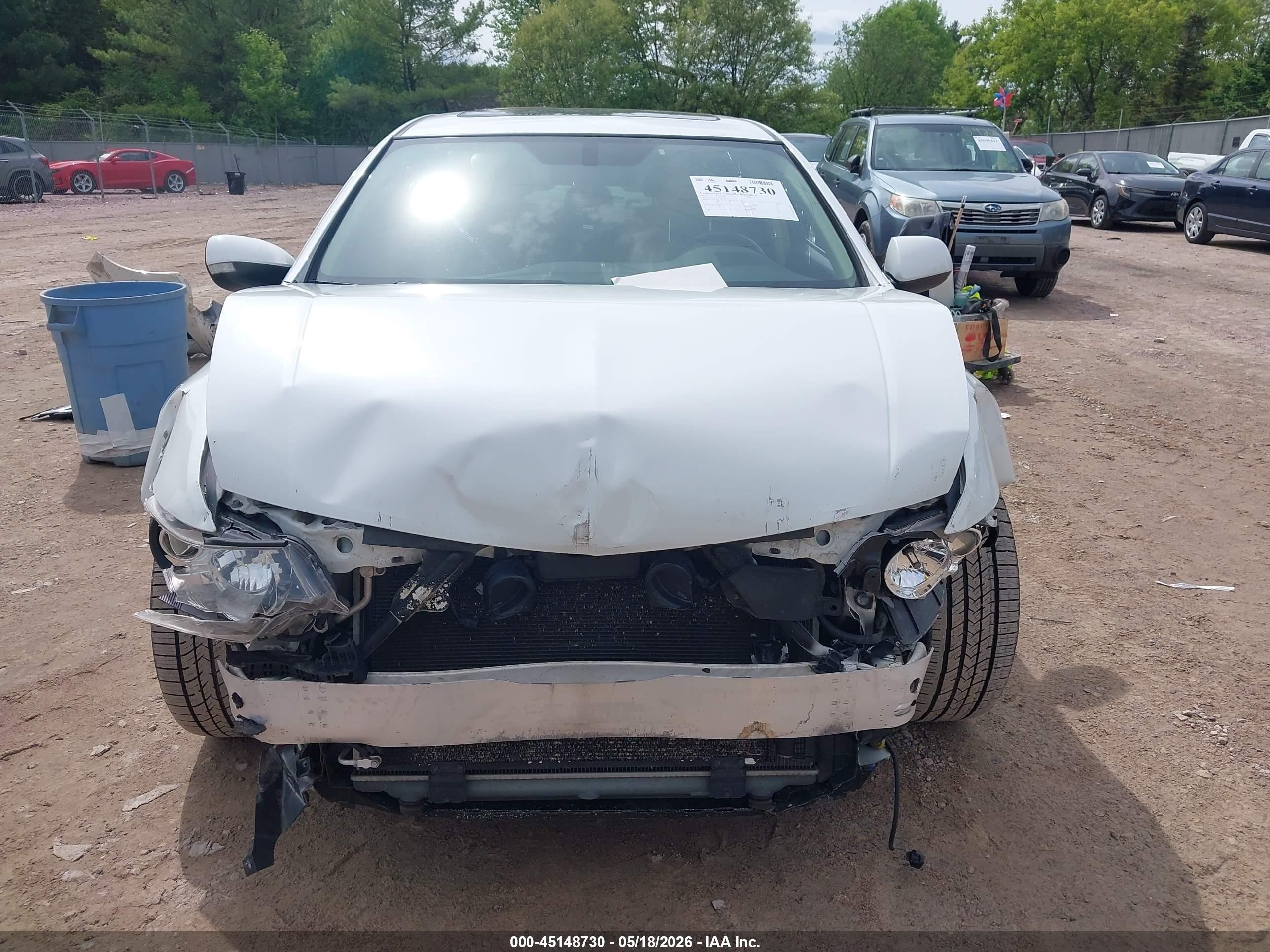 2014 Acura Tsx 2.4 White vin: JH4CU2F44EC001552