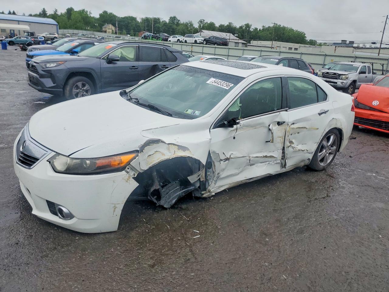 2012 Acura Tsx White vin: JH4CU2F45CC003145
