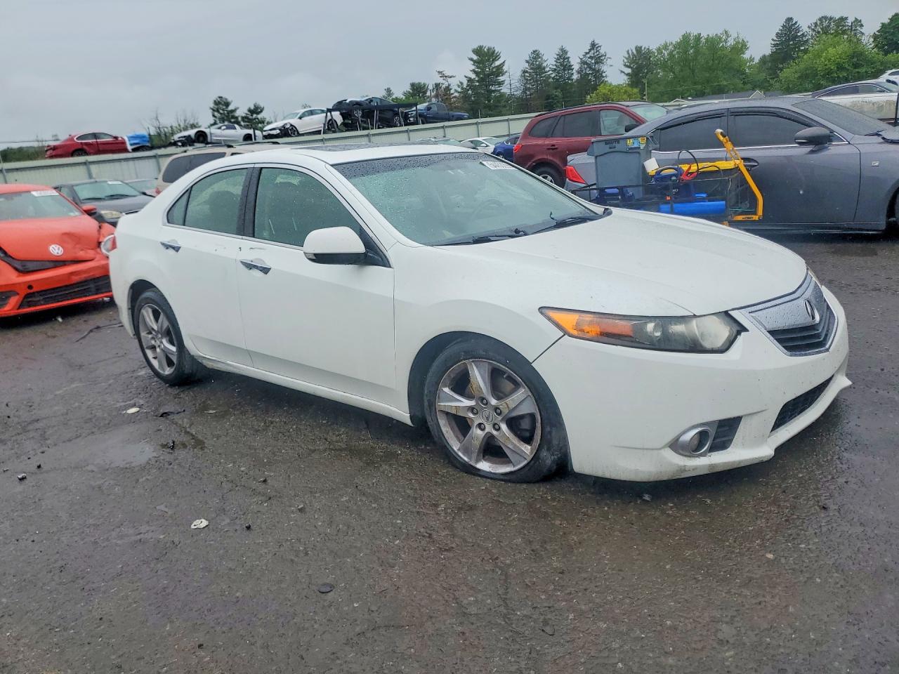 2012 Acura Tsx White vin: JH4CU2F45CC003145