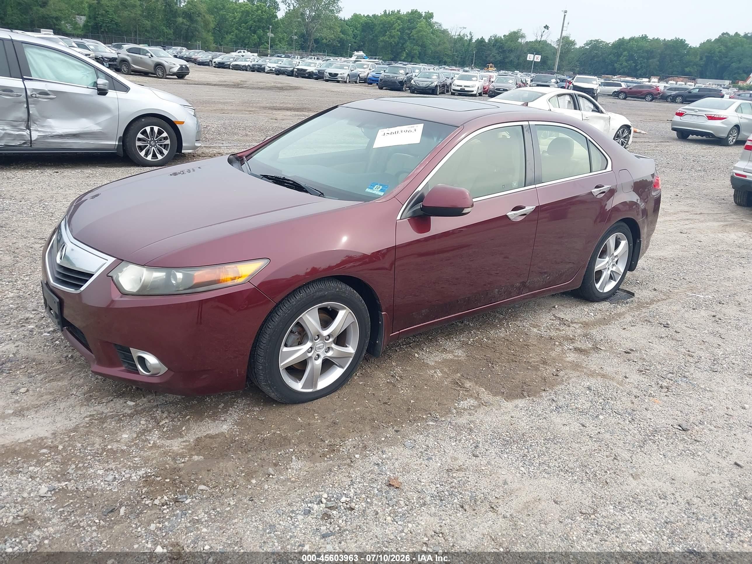 2012 Acura Tsx 2.4 Burgundy vin: JH4CU2F45CC014727