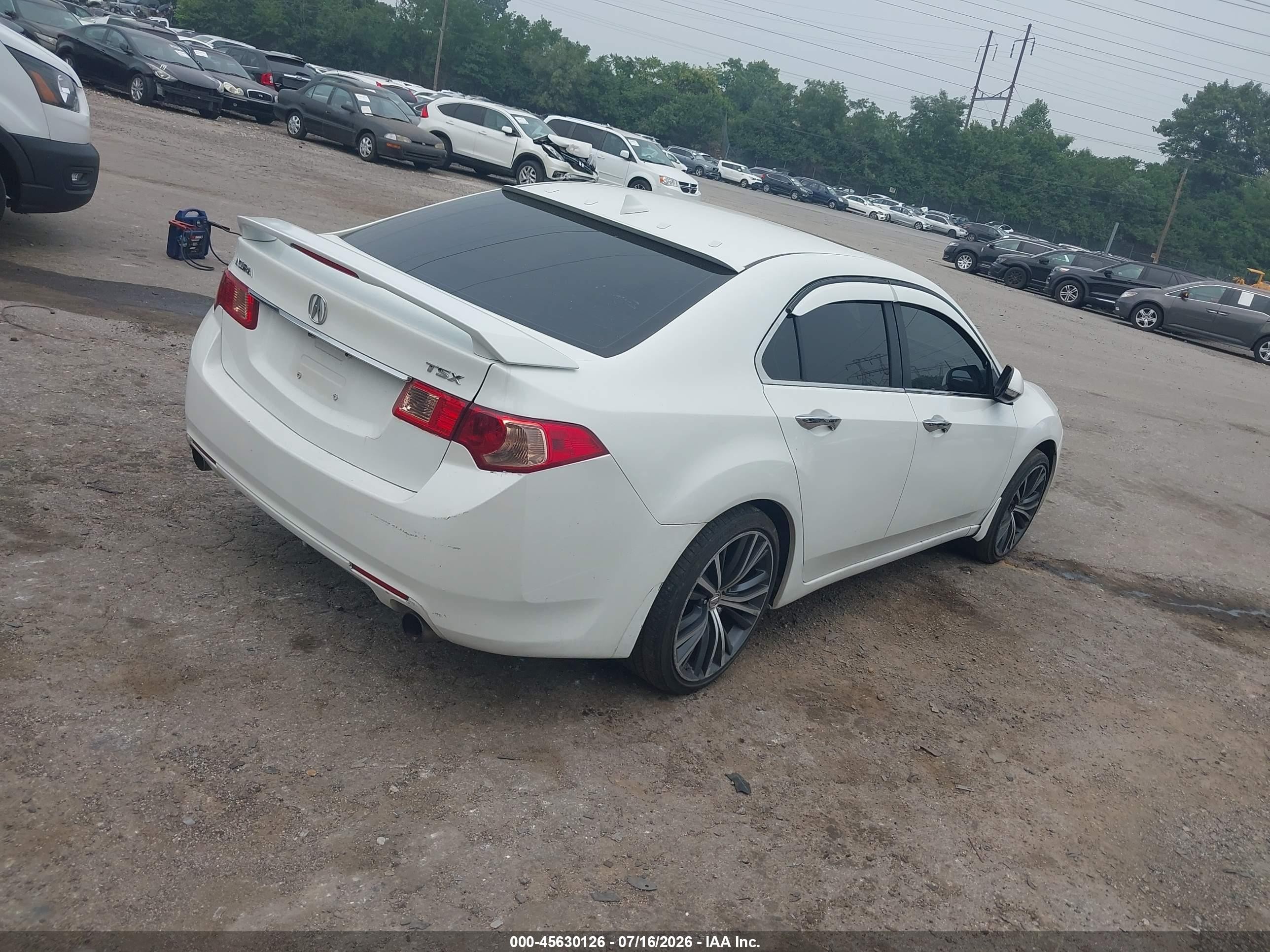 2012 Acura Tsx 2.4 White vin: JH4CU2F45CC022777