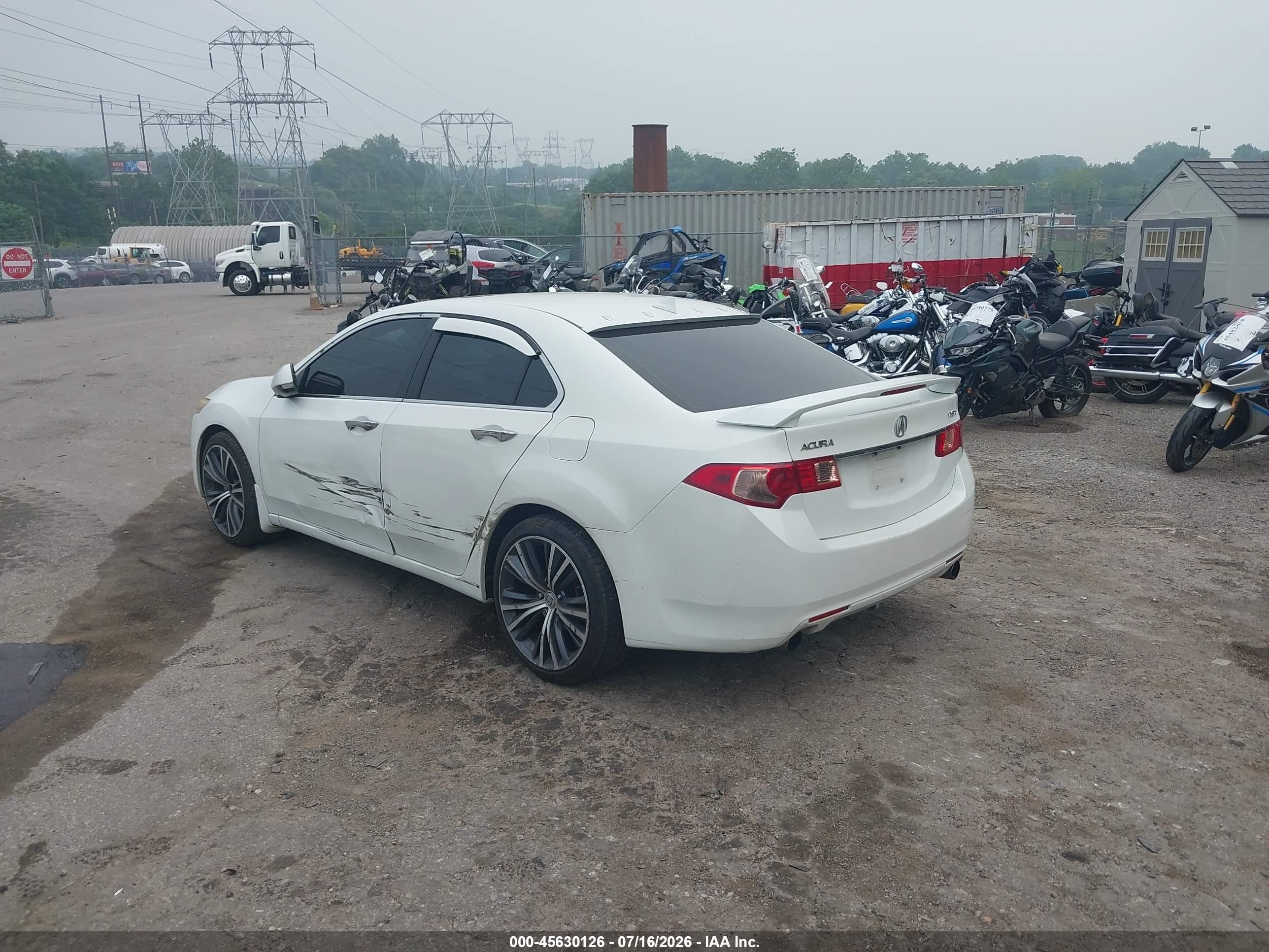 2012 Acura Tsx 2.4 White vin: JH4CU2F45CC022777