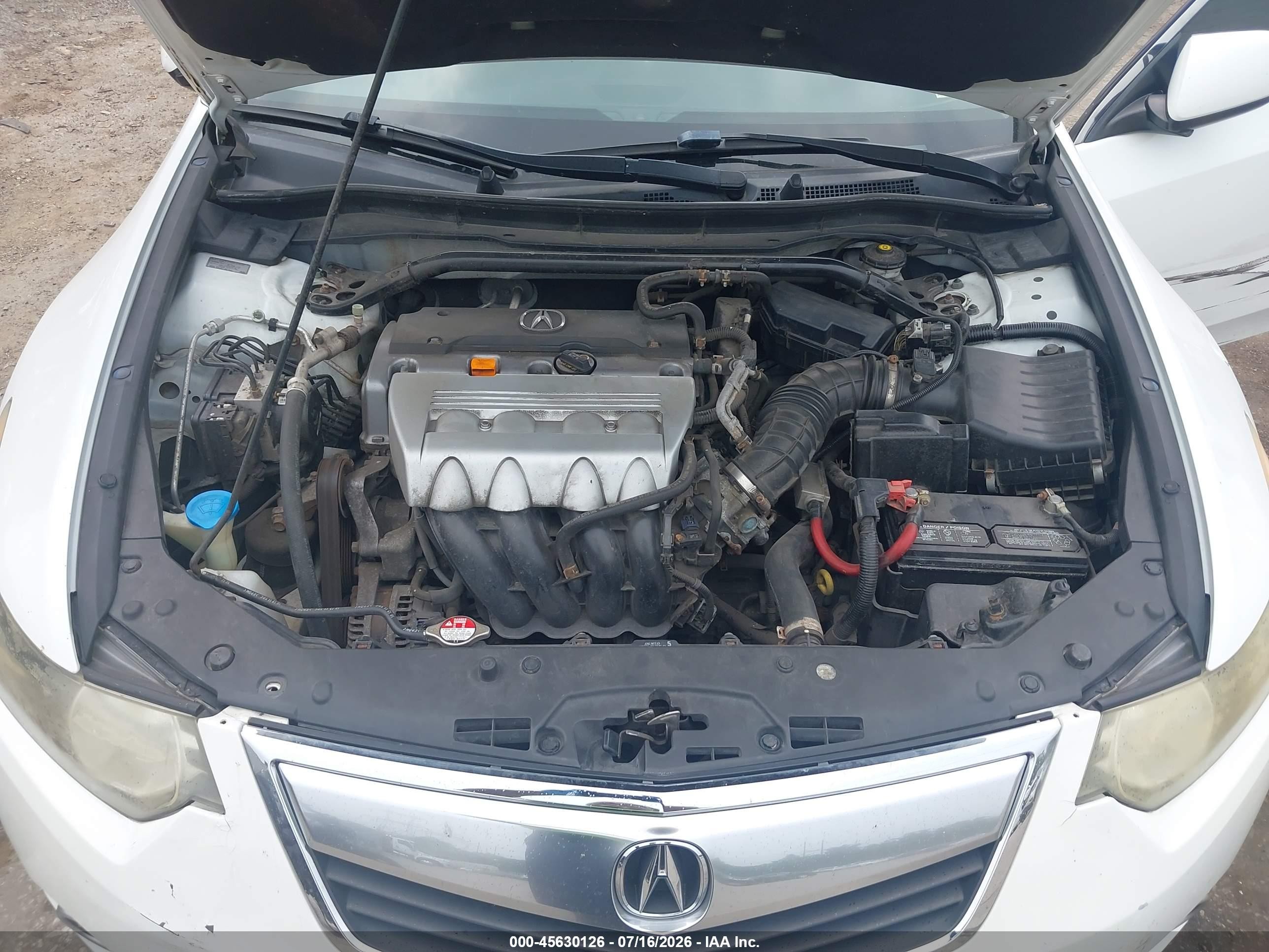 2012 Acura Tsx 2.4 White vin: JH4CU2F45CC022777