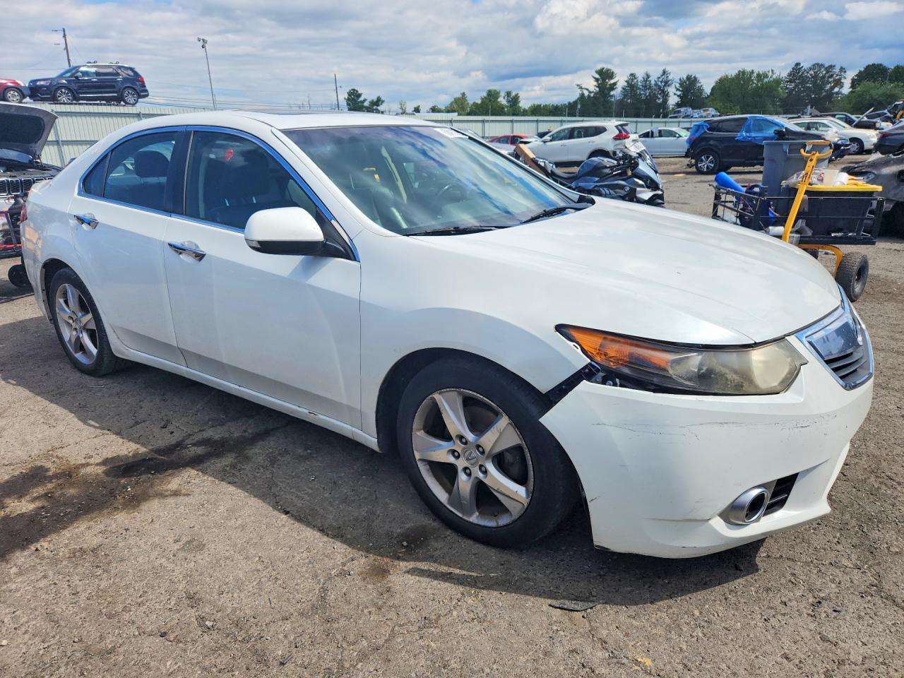 2013 Acura Tsx White vin: JH4CU2F46DC003592
