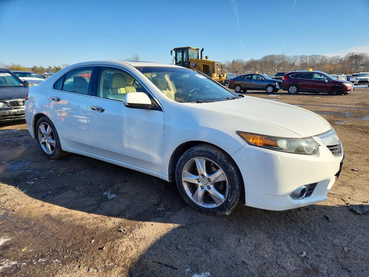 2013 Acura Tsx White vin: JH4CU2F46DC008307