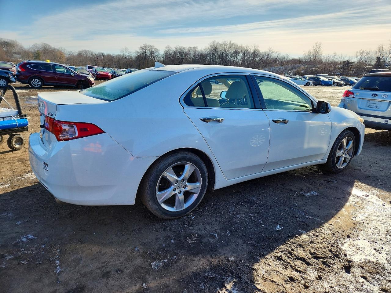 2013 Acura Tsx White vin: JH4CU2F46DC008307