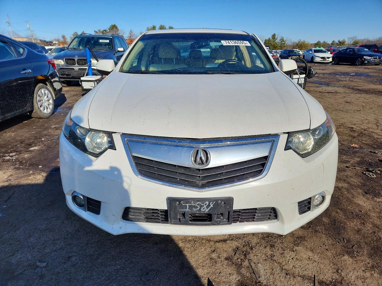 2013 Acura Tsx White vin: JH4CU2F46DC008307