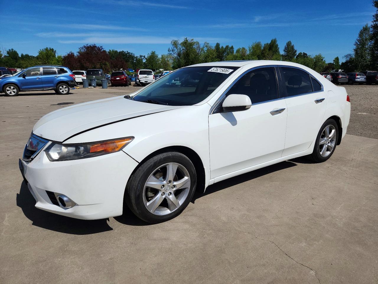 2012 Acura Tsx White vin: JH4CU2F47CC003406