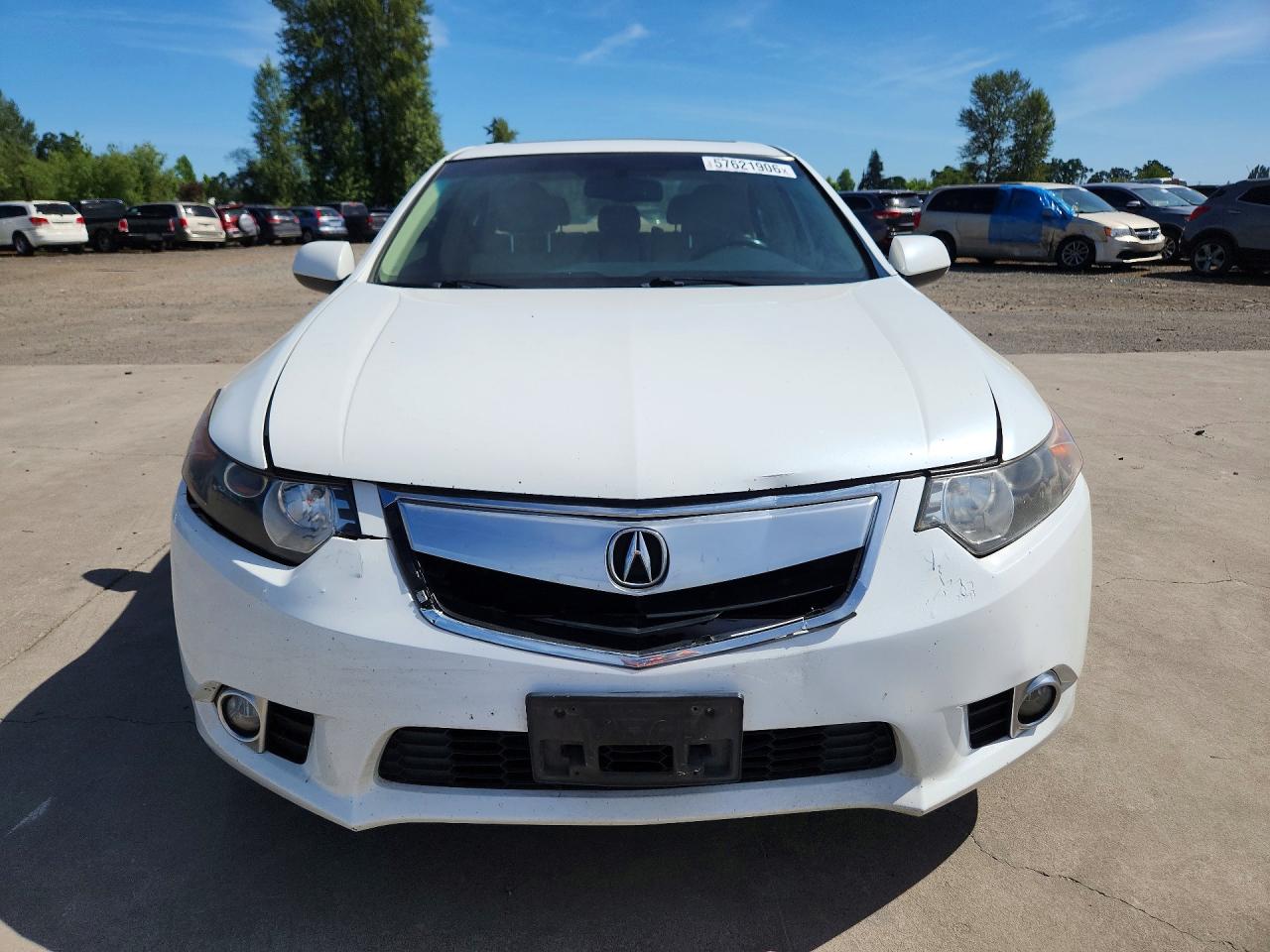 2012 Acura Tsx White vin: JH4CU2F47CC003406