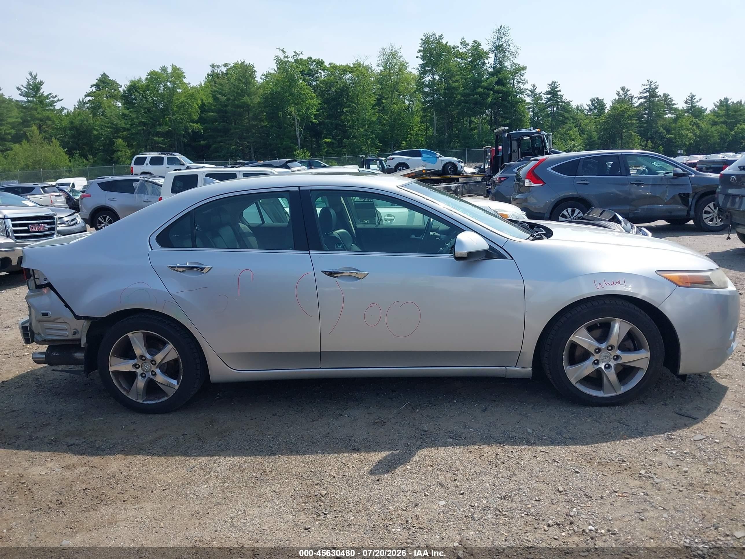 2012 Acura Tsx 2.4 Silver vin: JH4CU2F47CC011781