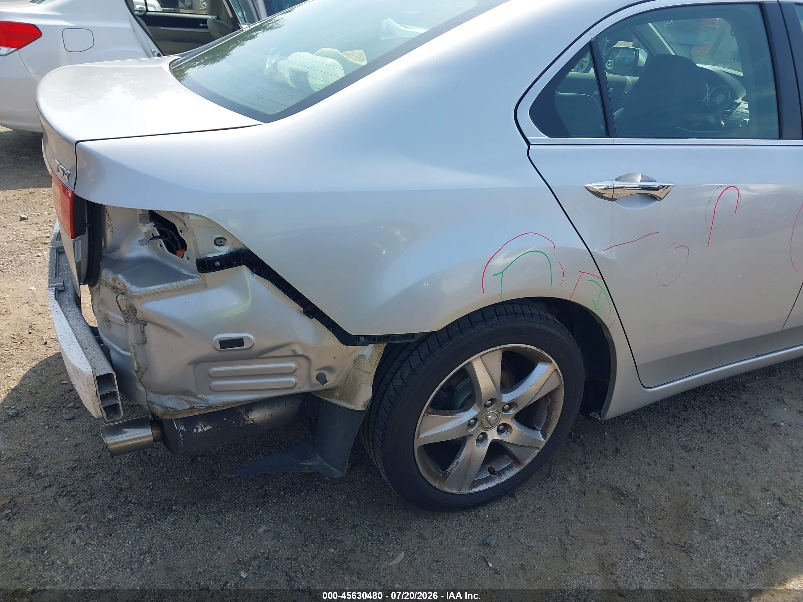 2012 Acura Tsx 2.4 Silver vin: JH4CU2F47CC011781
