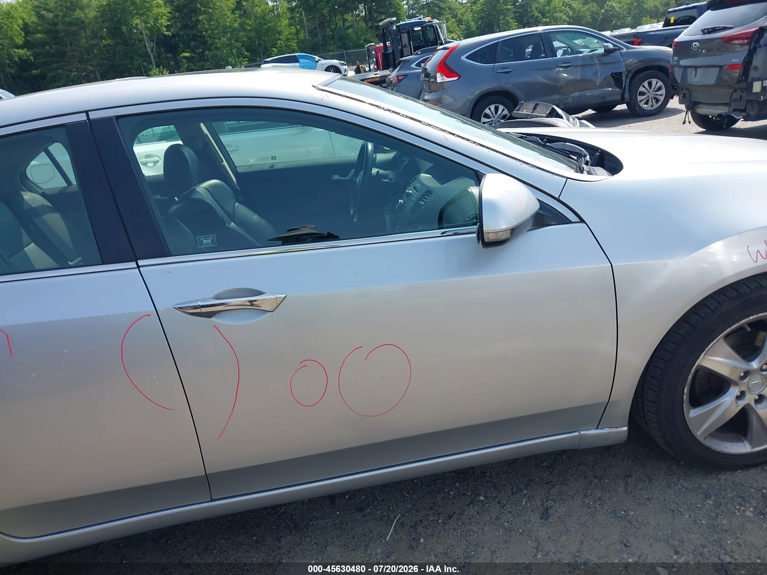 2012 Acura Tsx 2.4 Silver vin: JH4CU2F47CC011781