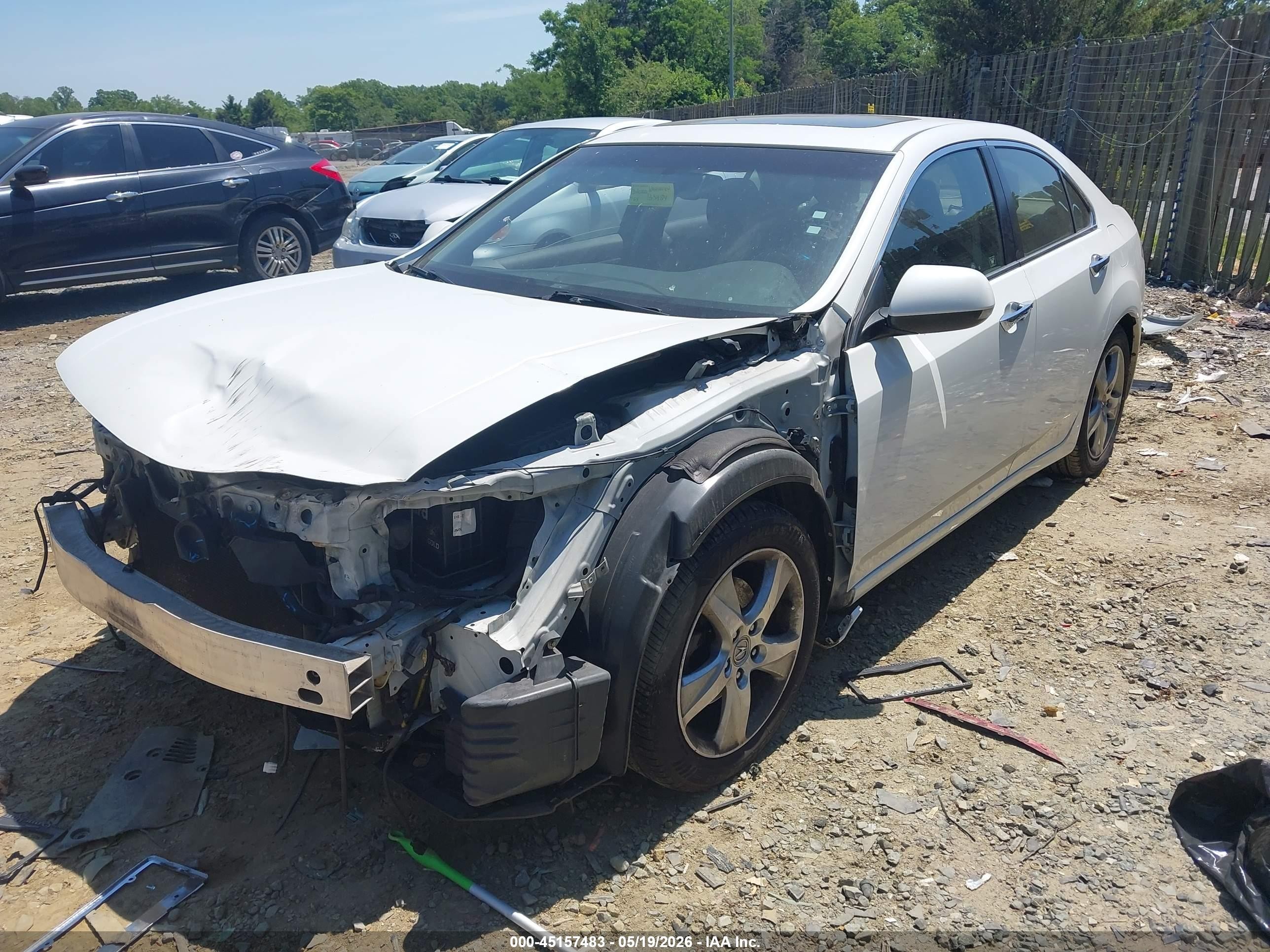 2013 Acura Tsx 2.4 White vin: JH4CU2F47DC011474