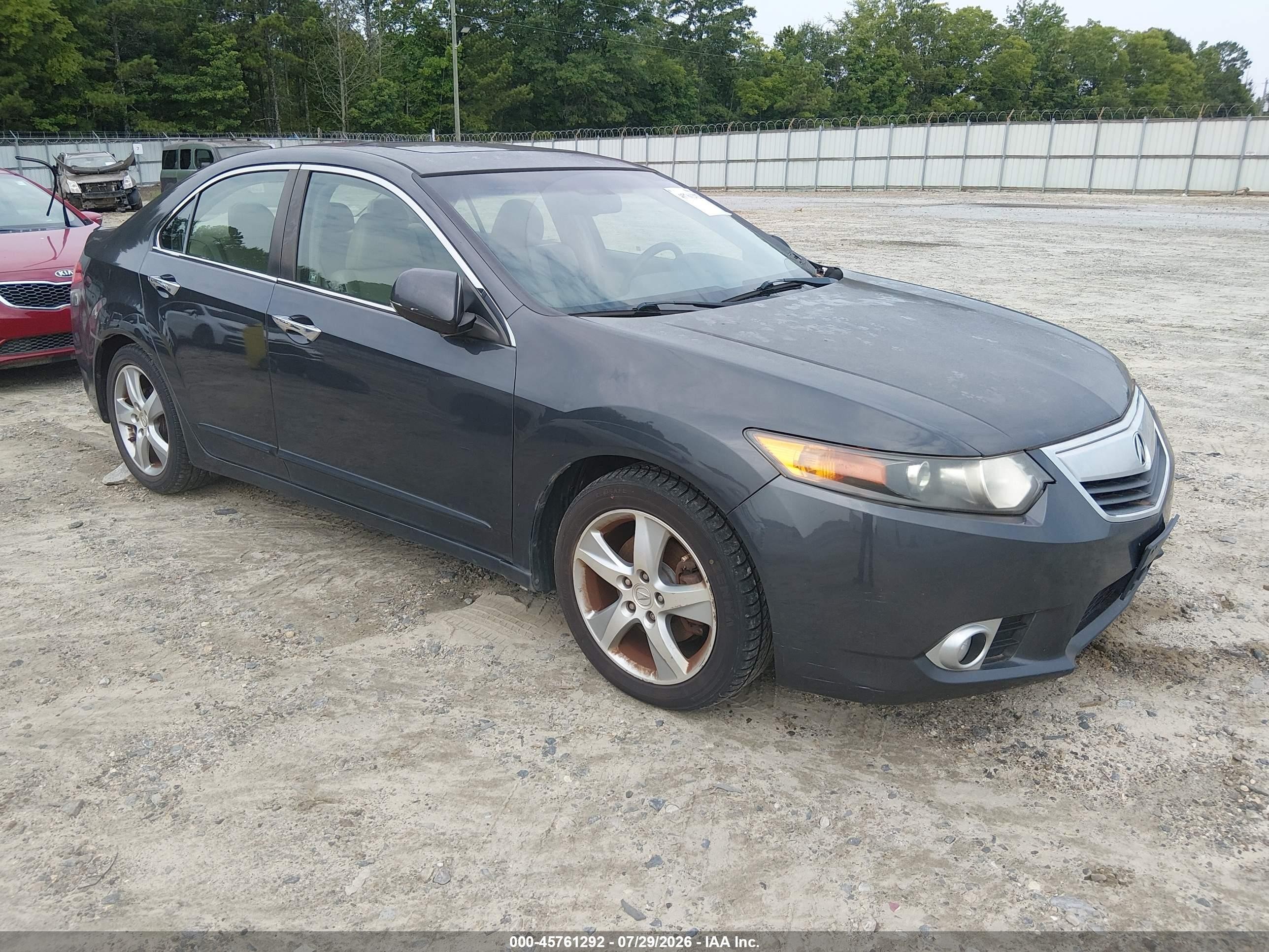 2012 Acura Tsx 2.4 Gray vin: JH4CU2F48CC008047