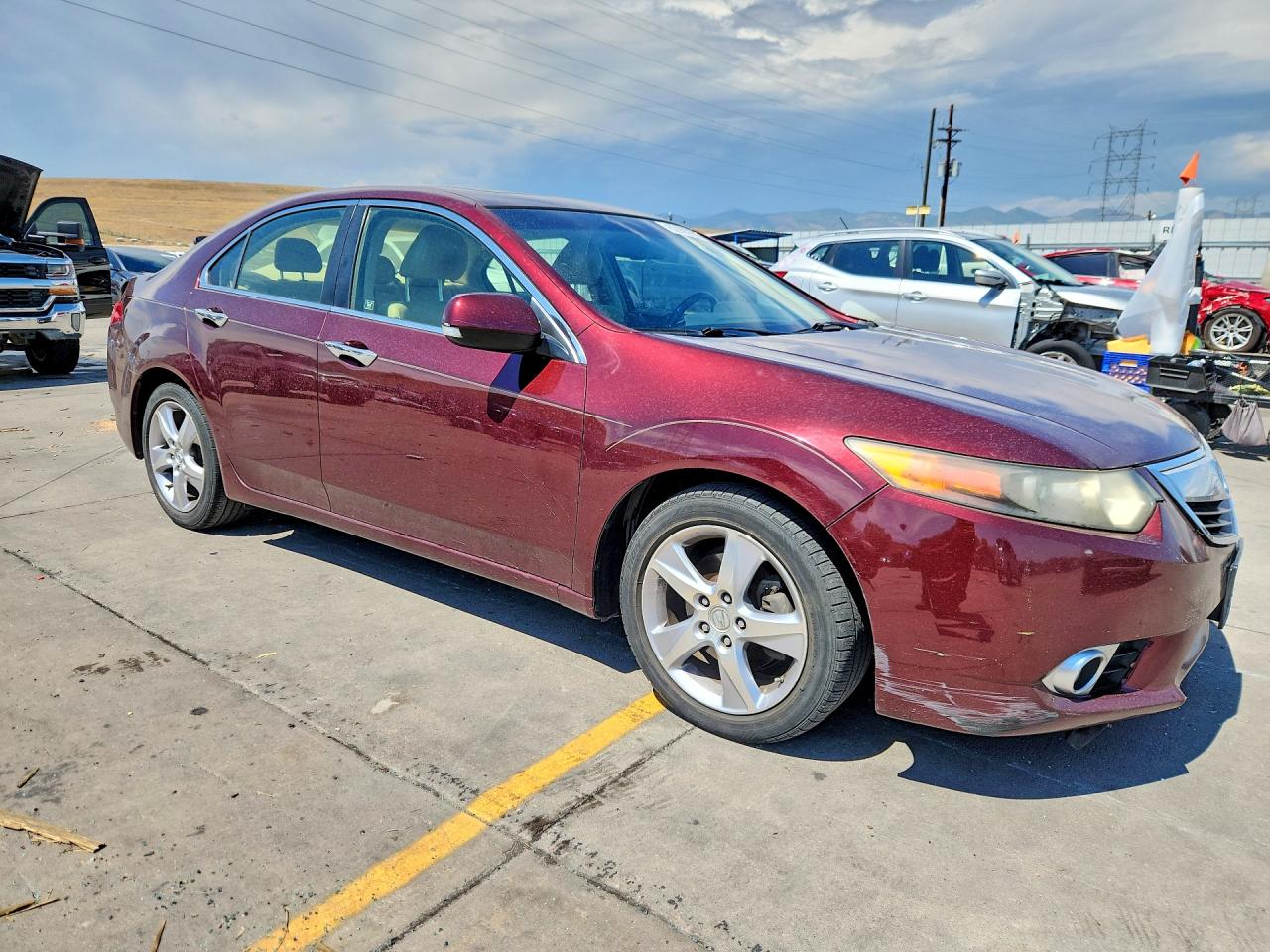 2012 Acura Tsx Maroon vin: JH4CU2F48CC014723