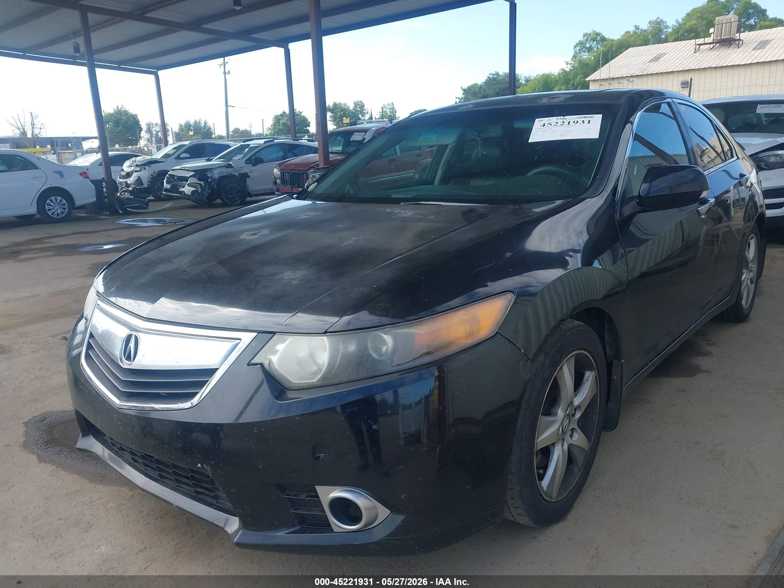 2012 Acura Tsx 2.4 Black vin: JH4CU2F49CC004699