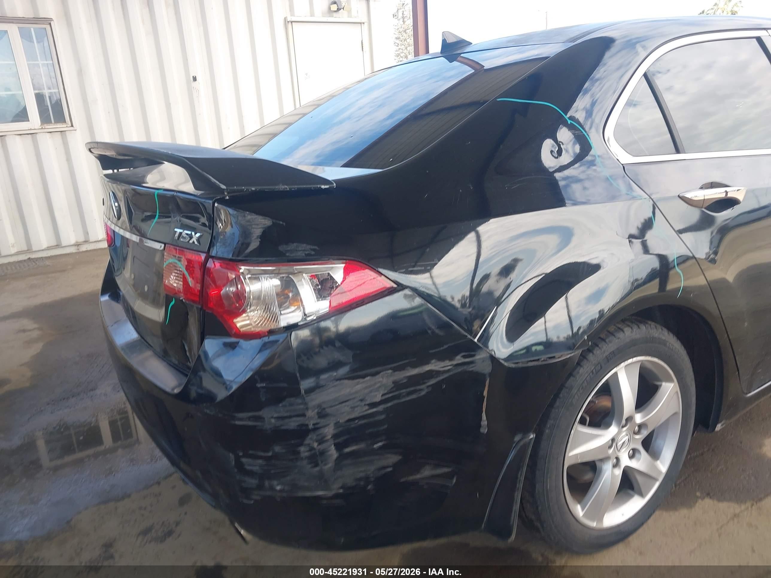 2012 Acura Tsx 2.4 Black vin: JH4CU2F49CC004699